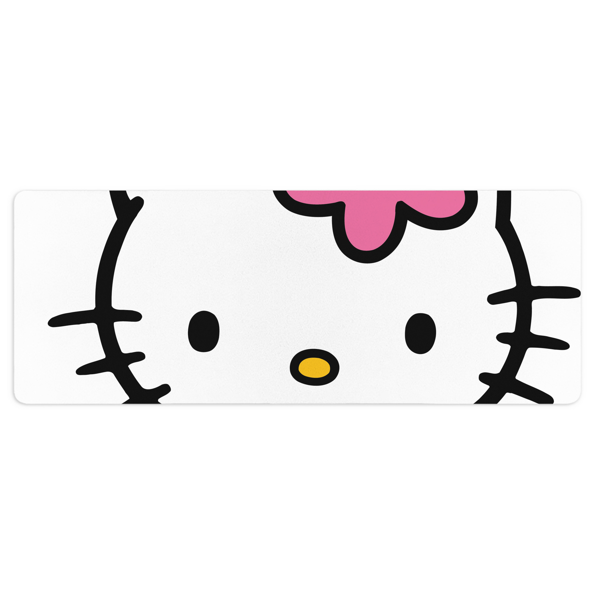 （画像用） Hello Kitty ハローキティ ステッチ加工 大判デスクマット／滑り止めマウスパッド
