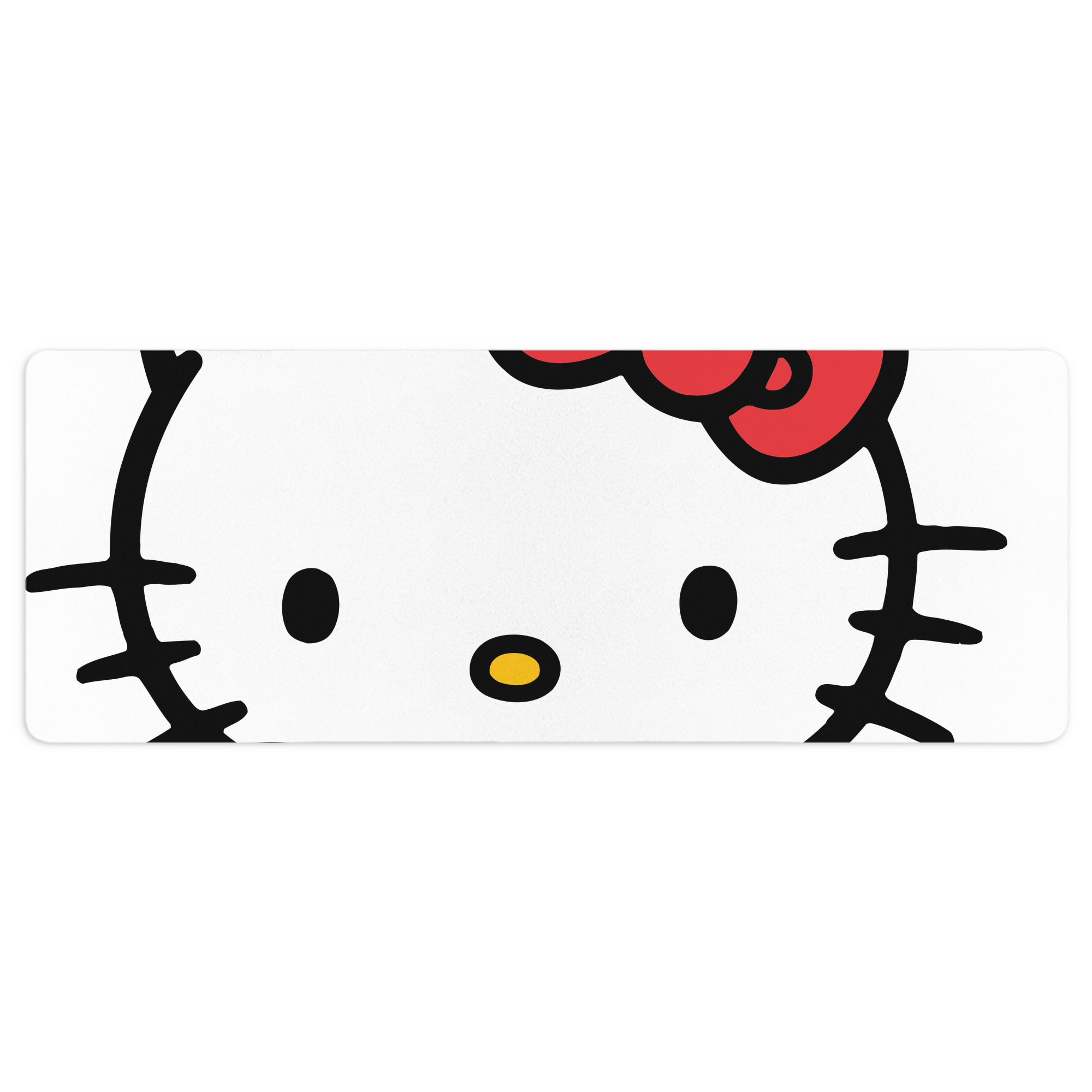 （画像用） Hello Kitty ハローキティ ステッチ加工 大判デスクマット／滑り止めマウスパッド