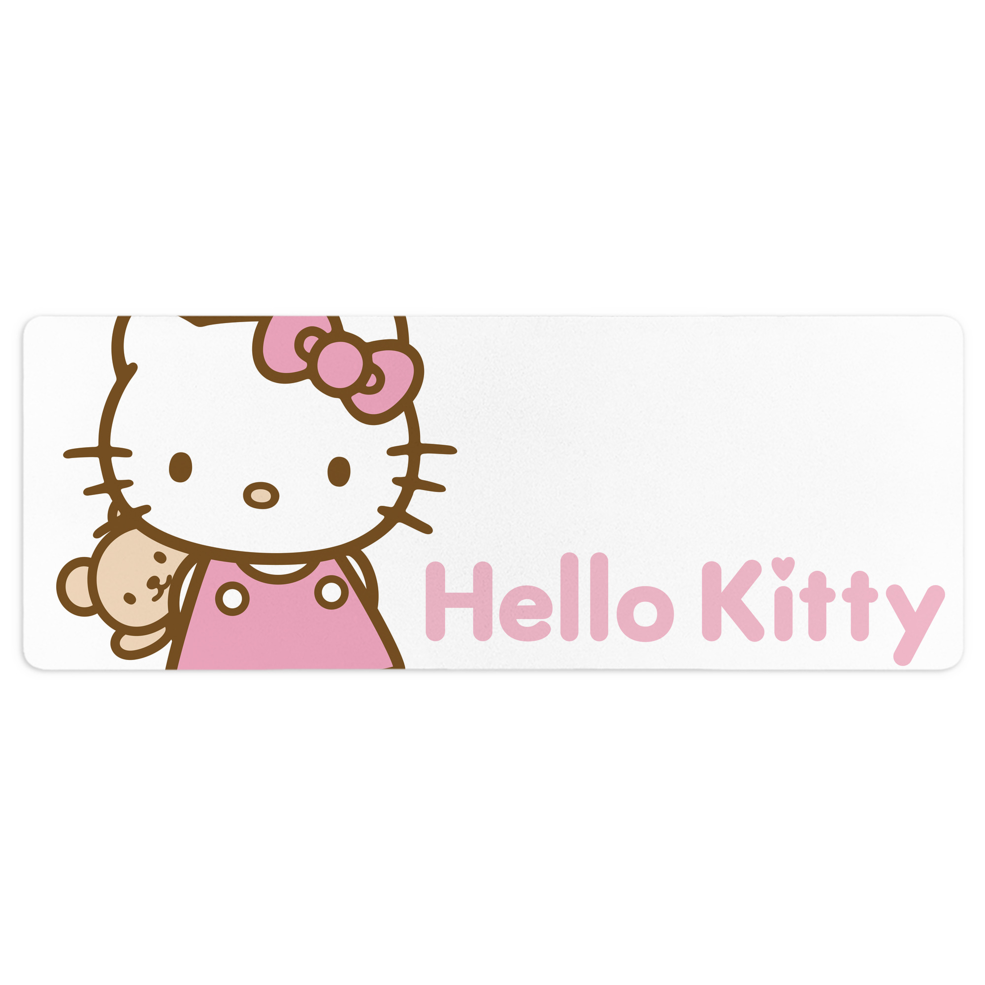 （画像用） Hello Kitty ハローキティ ステッチ加工 大判デスクマット／滑り止めマウスパッド