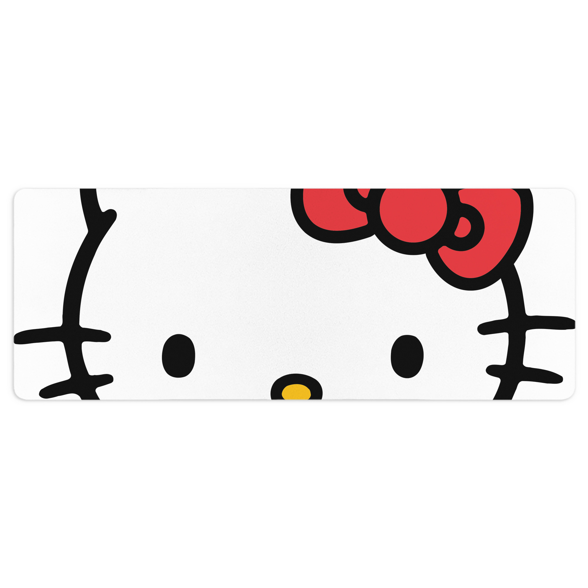 （画像用） Hello Kitty ハローキティ ステッチ加工 大判デスクマット／滑り止めマウスパッド