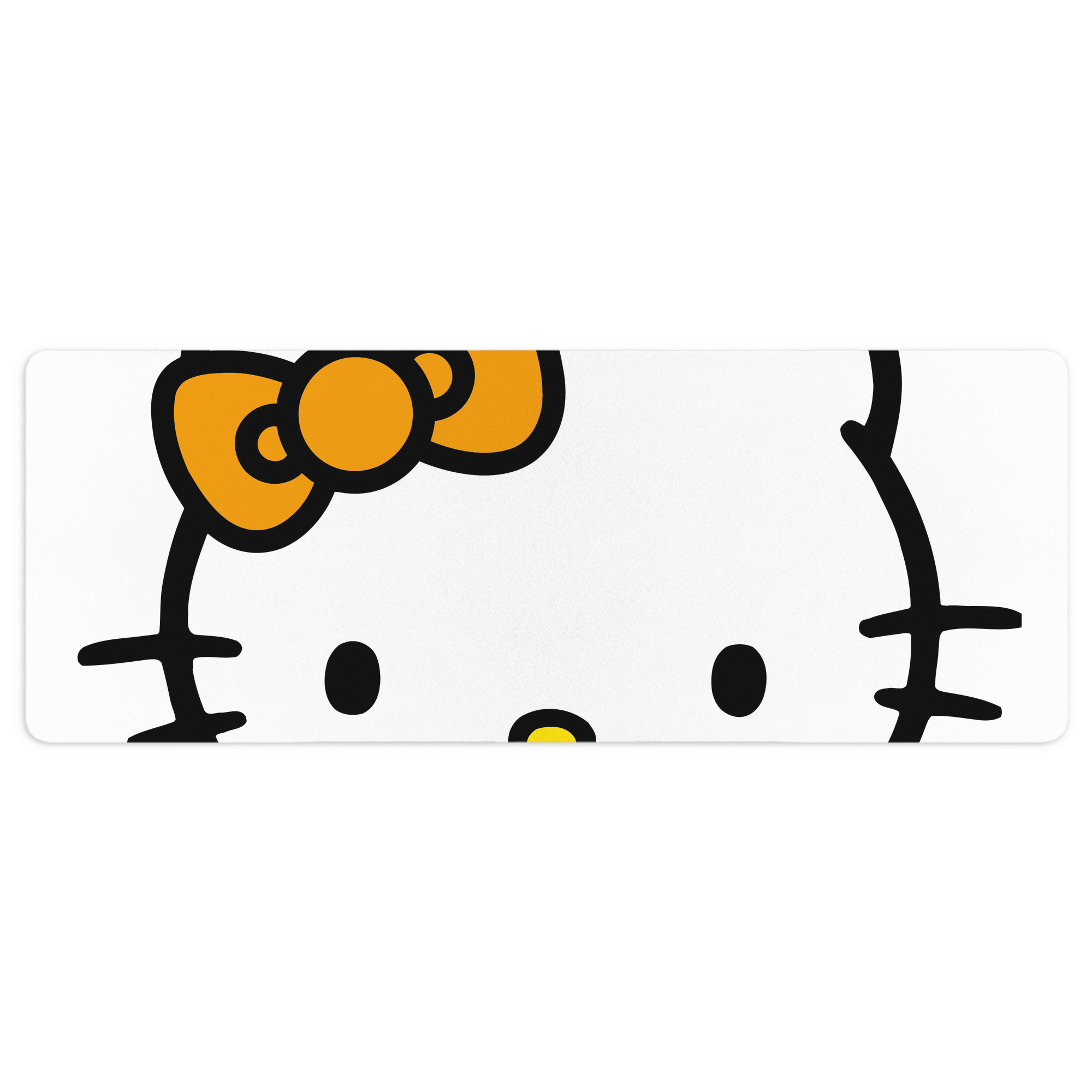 （画像用） Hello Kitty ハローキティ ステッチ加工 大判デスクマット／滑り止めマウスパッド