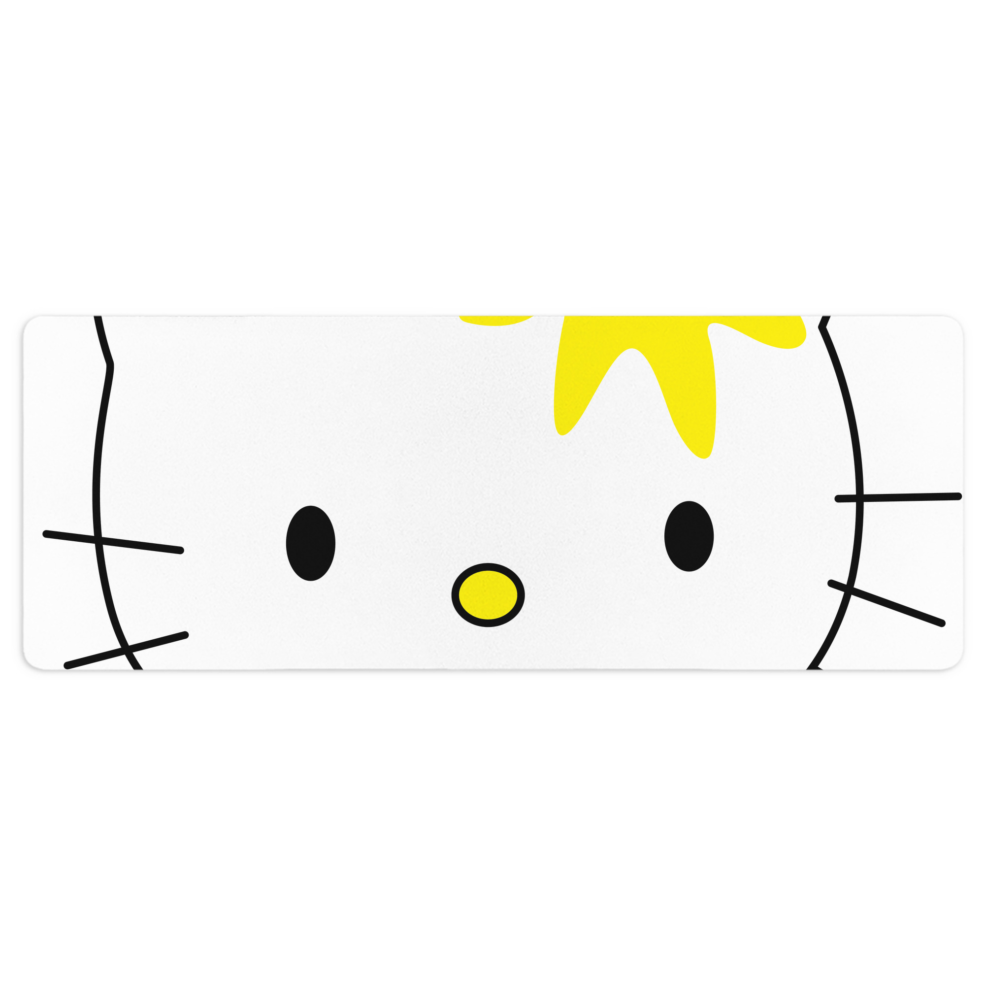 （画像用） Hello Kitty ハローキティ ステッチ加工 大判デスクマット／滑り止めマウスパッド