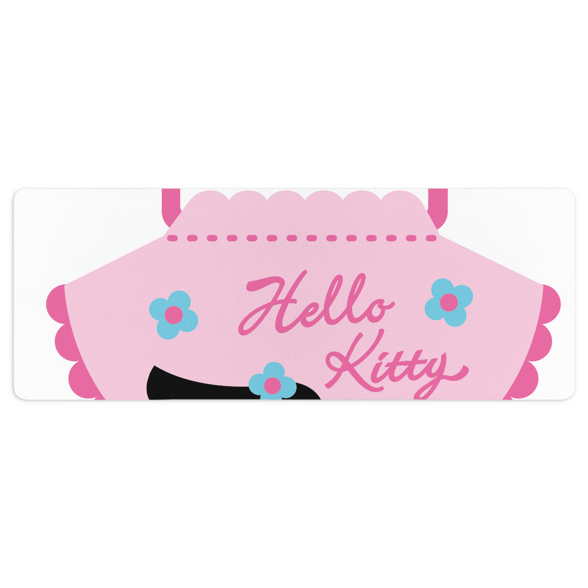 （画像用） Hello Kitty ハローキティ ステッチ加工 大判デスクマット／滑り止めマウスパッド