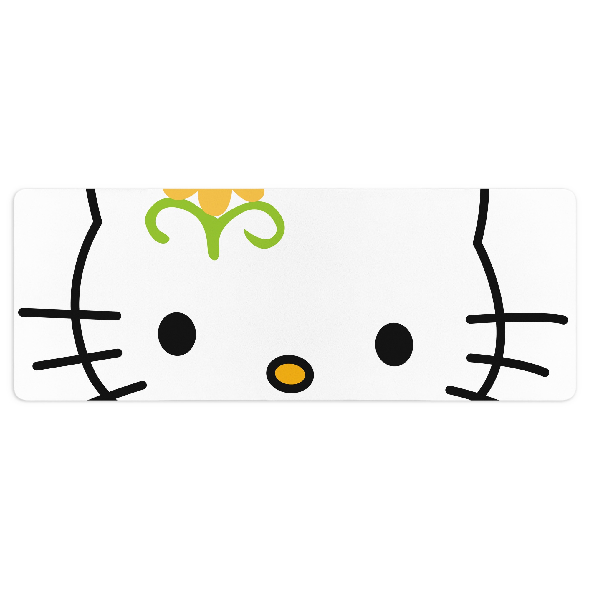 （画像用） Hello Kitty ハローキティ ステッチ加工 大判デスクマット／滑り止めマウスパッド