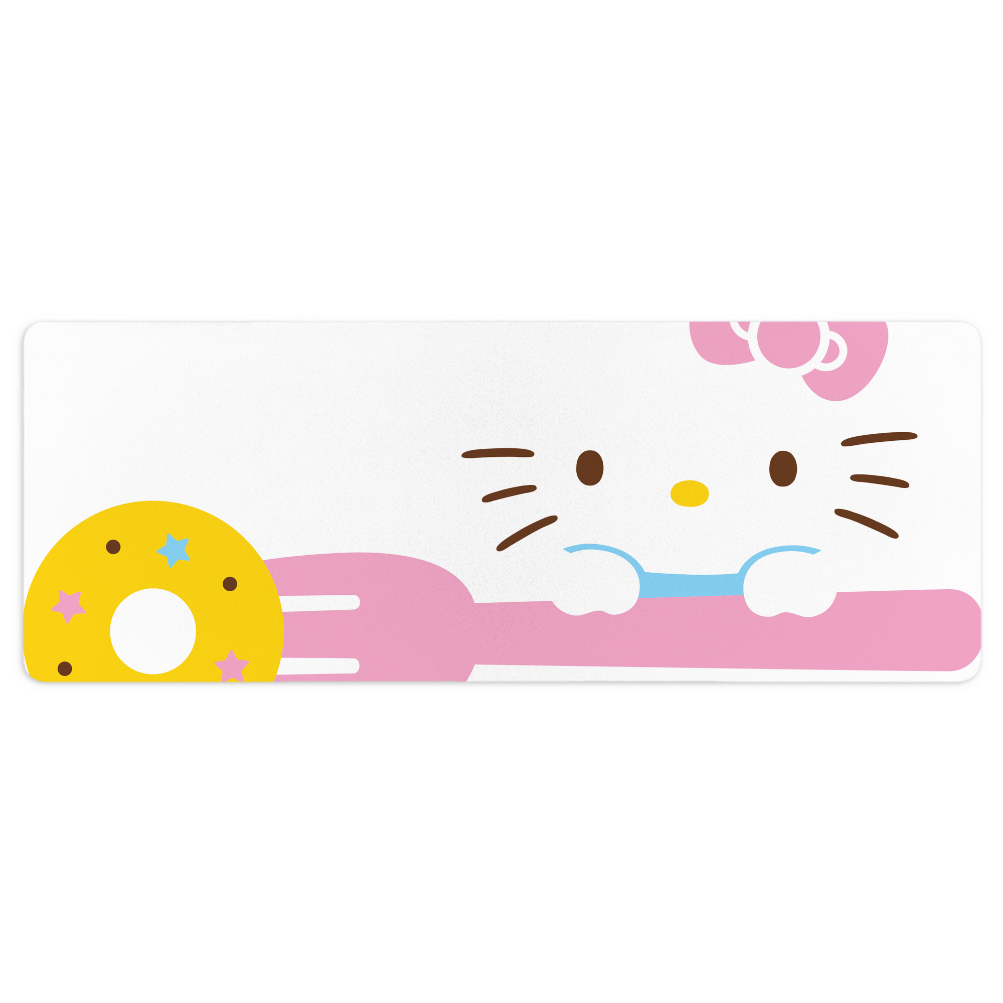 （画像用） Hello Kitty ハローキティ ステッチ加工 大判デスクマット／滑り止めマウスパッド