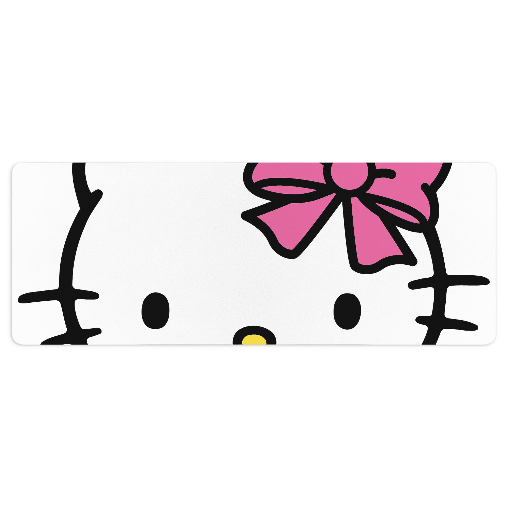 （画像用） Hello Kitty ハローキティ ステッチ加工 大判デスクマット／滑り止めマウスパッド