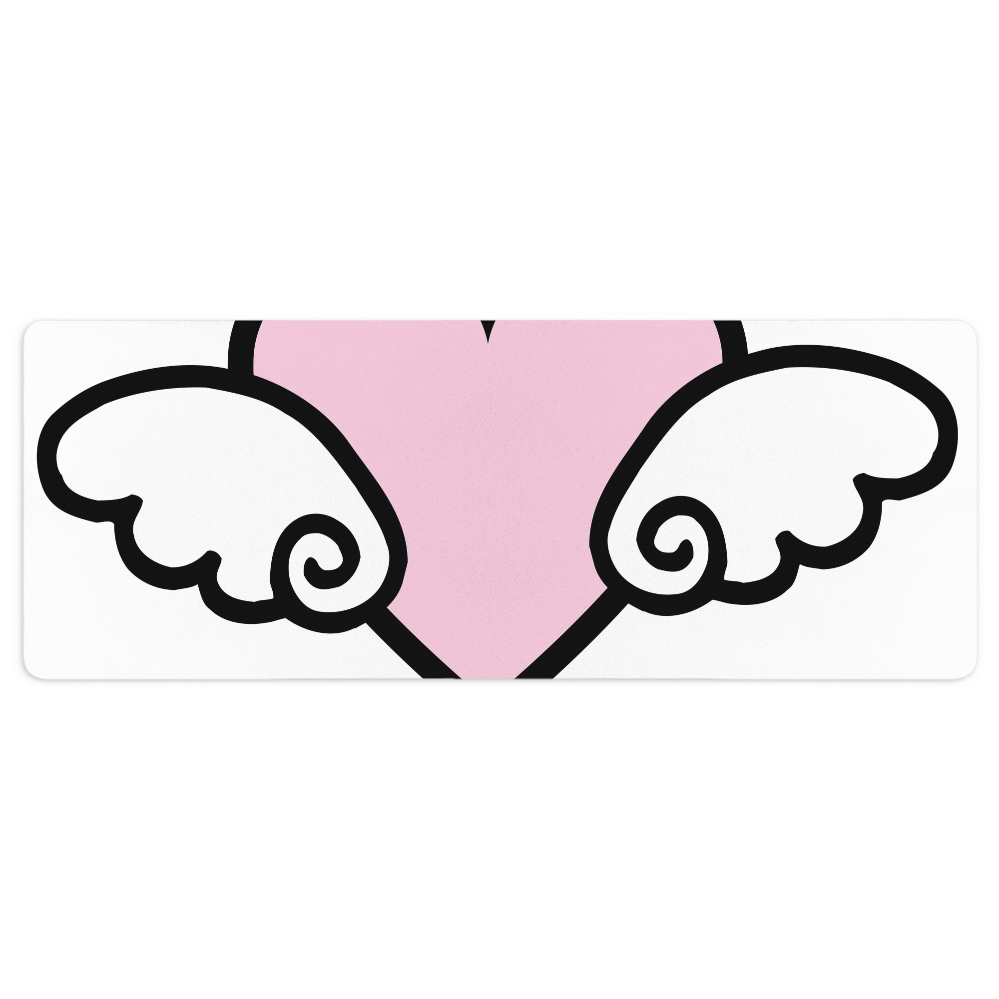 （画像用） Hello Kitty ハローキティ ステッチ加工 大判デスクマット／滑り止めマウスパッド