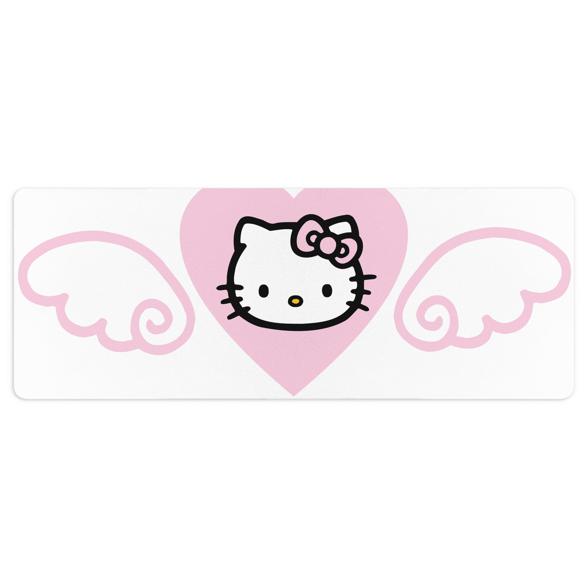 （画像用） Hello Kitty ハローキティ ステッチ加工 大判デスクマット／滑り止めマウスパッド