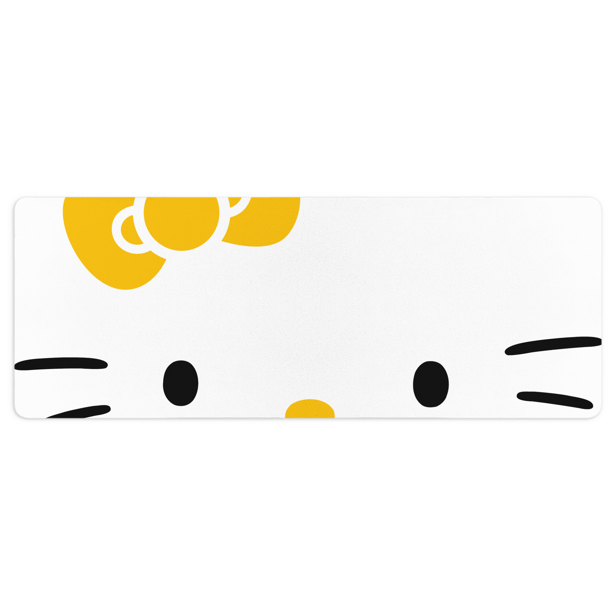 （画像用） Hello Kitty ハローキティ ステッチ加工 大判デスクマット／滑り止めマウスパッド