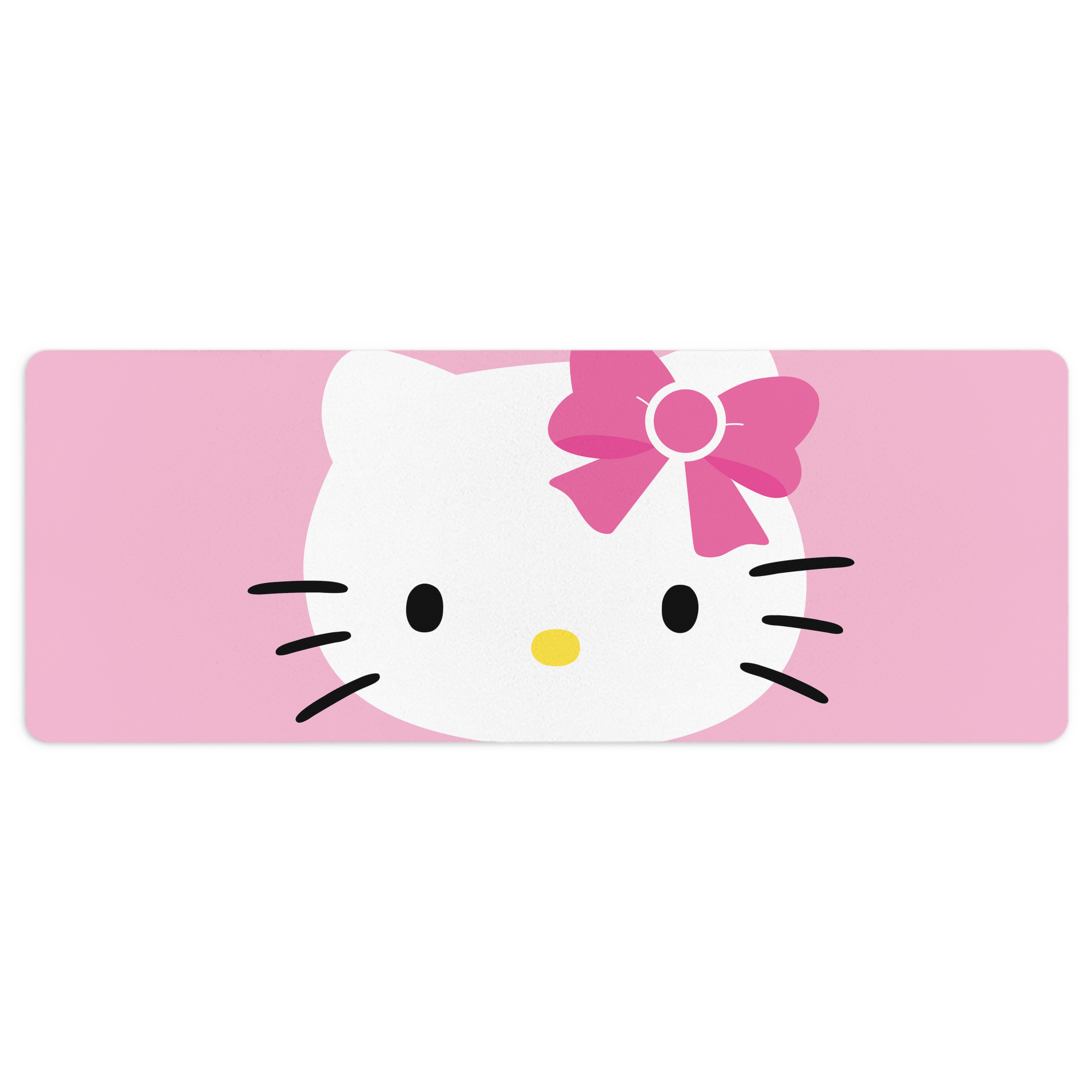 （画像用） Hello Kitty ハローキティ ステッチ加工 大判デスクマット／滑り止めマウスパッド
