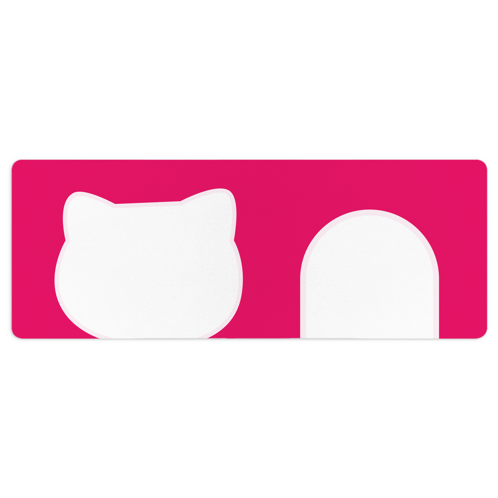 （画像用） Hello Kitty ハローキティ ステッチ加工 大判デスクマット／滑り止めマウスパッド