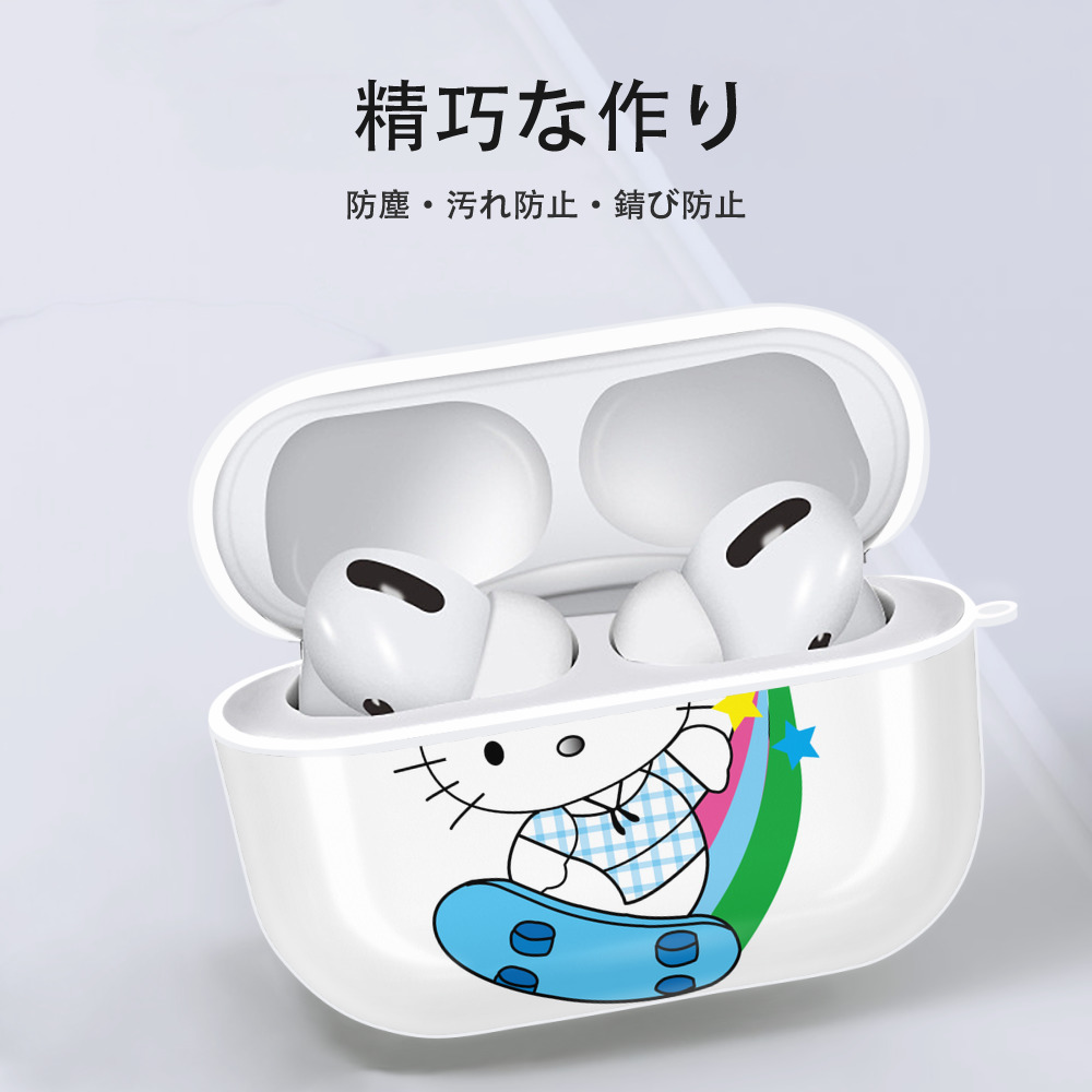 Hello Kitty ハローキティ 【AirPods Pro用】ハードシェル保護ケース 耐衝撃・防指紋・カラビナ付き商品仕様