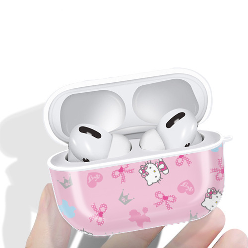 Hello Kitty ハローキティ 【AirPods Pro用】ハードシェル保護ケース 耐衝撃・防指紋・カラビナ付き商品仕様