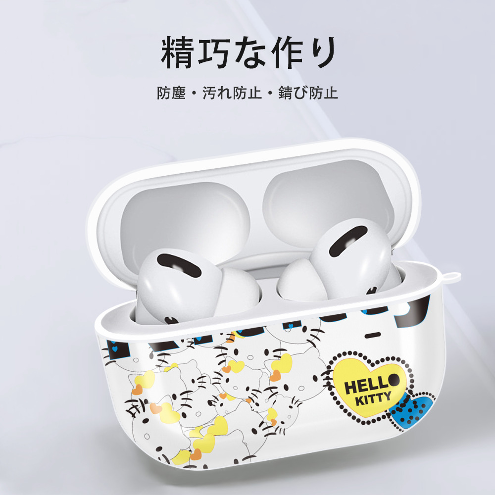Hello Kitty ハローキティ 【AirPods Pro用】ハードシェル保護ケース 耐衝撃・防指紋・カラビナ付き商品仕様