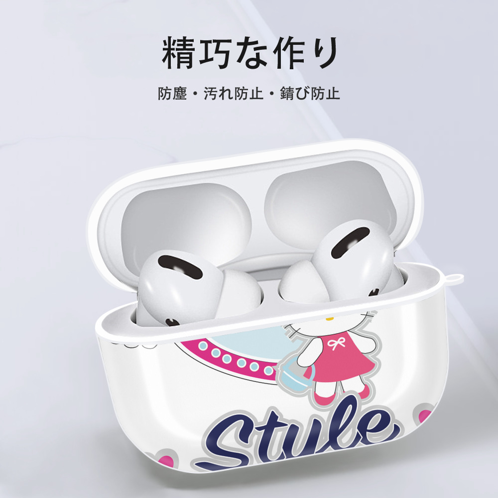 Hello Kitty ハローキティ 【AirPods Pro用】ハードシェル保護ケース 耐衝撃・防指紋・カラビナ付き商品仕様