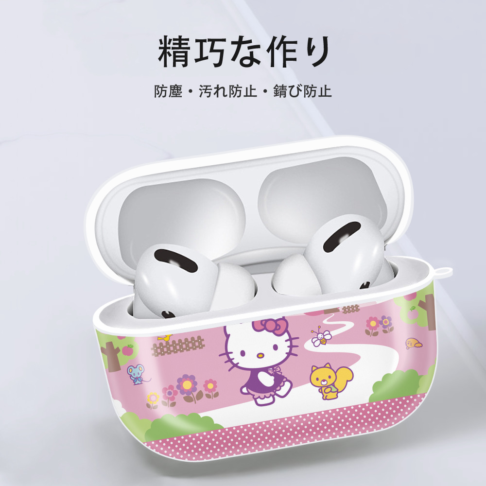 Hello Kitty ハローキティ 【AirPods Pro用】ハードシェル保護ケース 耐衝撃・防指紋・カラビナ付き商品仕様