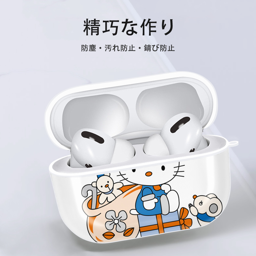 Hello Kitty ハローキティ 【AirPods Pro用】ハードシェル保護ケース 耐衝撃・防指紋・カラビナ付き商品仕様