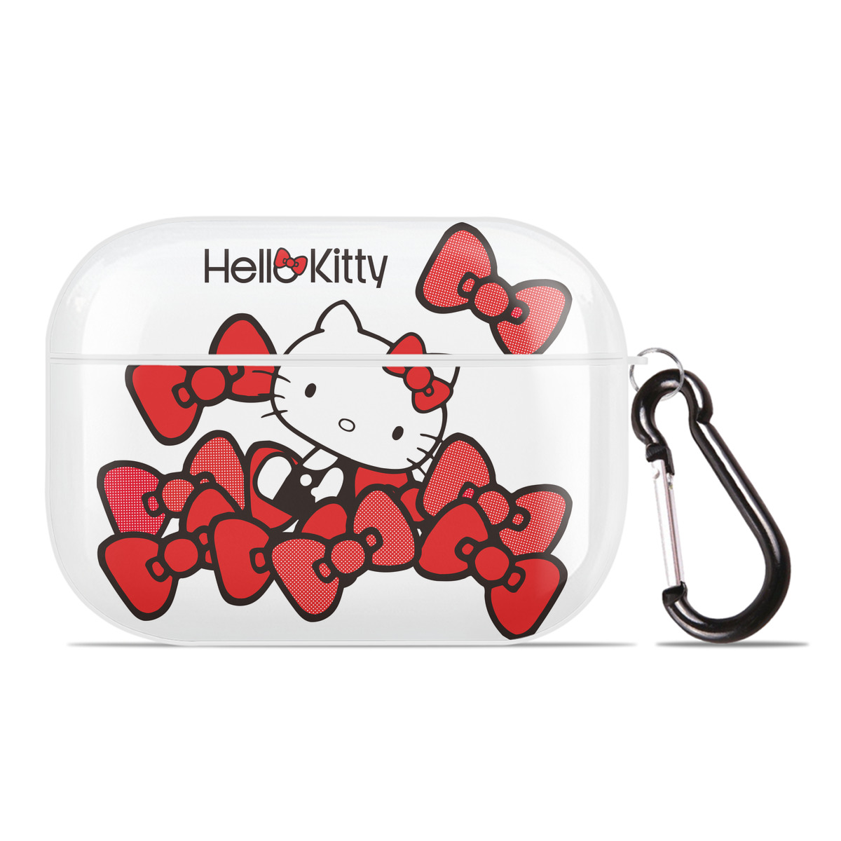 （画像用） Hello Kitty ハローキティ 【AirPods Pro用】ハードシェル保護ケース 耐衝撃・防指紋・カラビナ付き商品仕様
