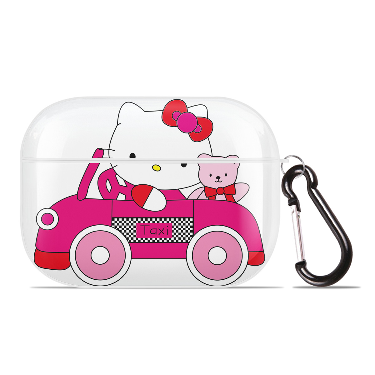 （画像用） Hello Kitty ハローキティ 【AirPods Pro用】ハードシェル保護ケース 耐衝撃・防指紋・カラビナ付き商品仕様