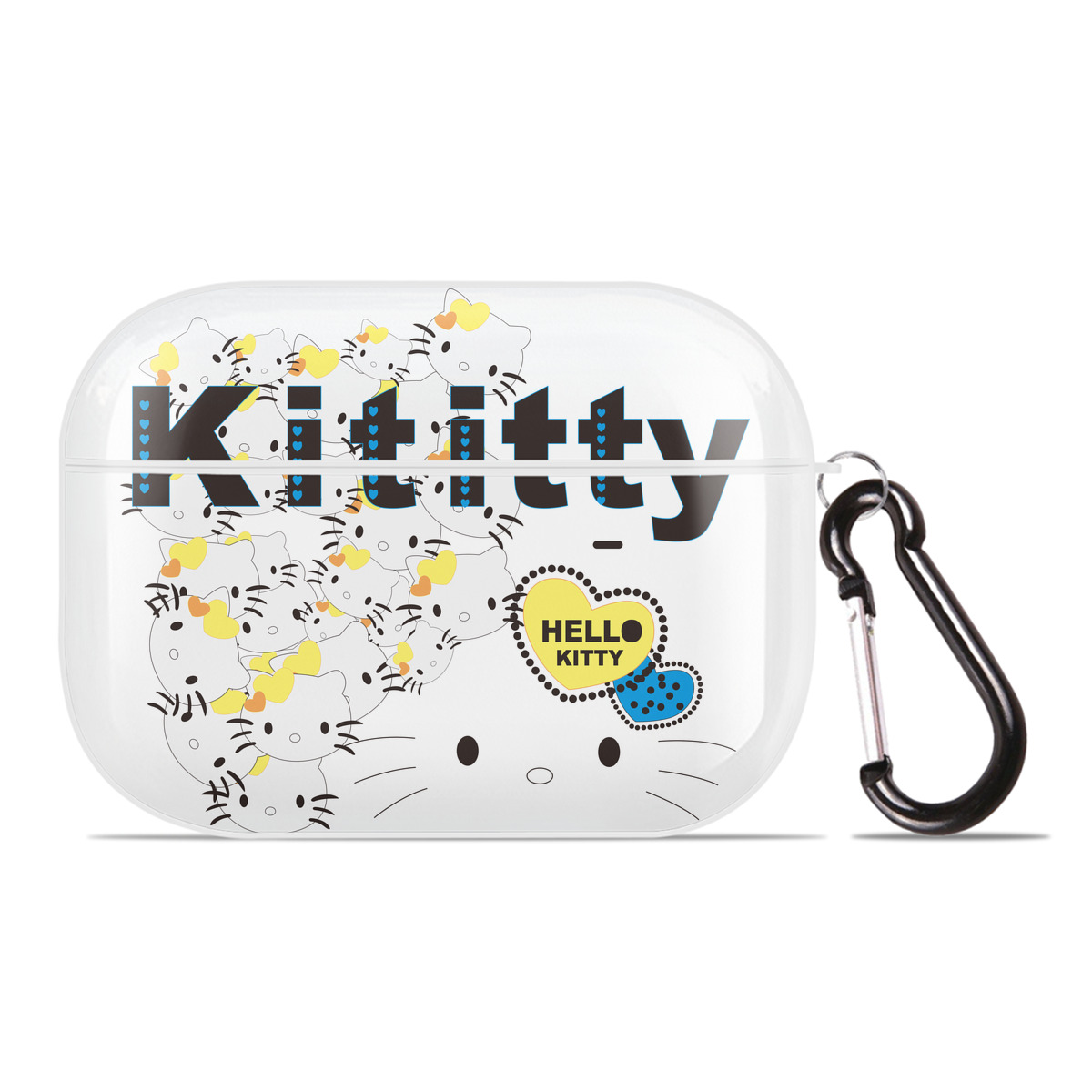 （画像用） Hello Kitty ハローキティ 【AirPods Pro用】ハードシェル保護ケース 耐衝撃・防指紋・カラビナ付き商品仕様