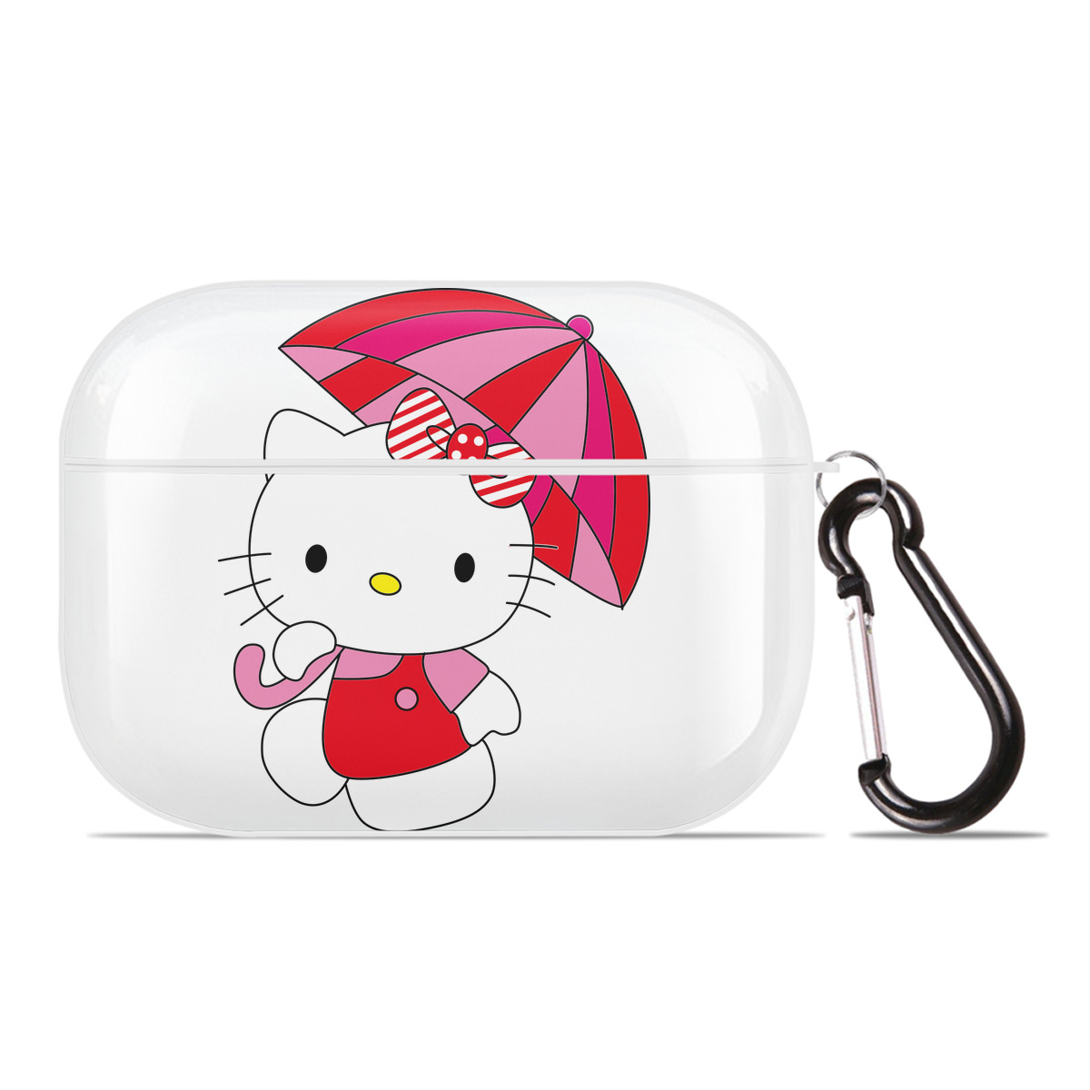 （画像用） Hello Kitty ハローキティ 【AirPods Pro用】ハードシェル保護ケース 耐衝撃・防指紋・カラビナ付き商品仕様