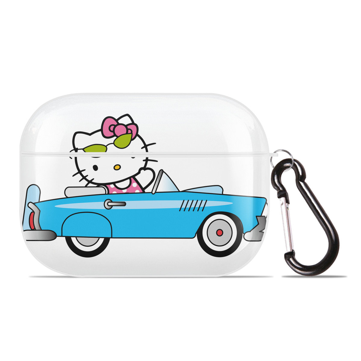 （画像用） Hello Kitty ハローキティ 【AirPods Pro用】ハードシェル保護ケース 耐衝撃・防指紋・カラビナ付き商品仕様