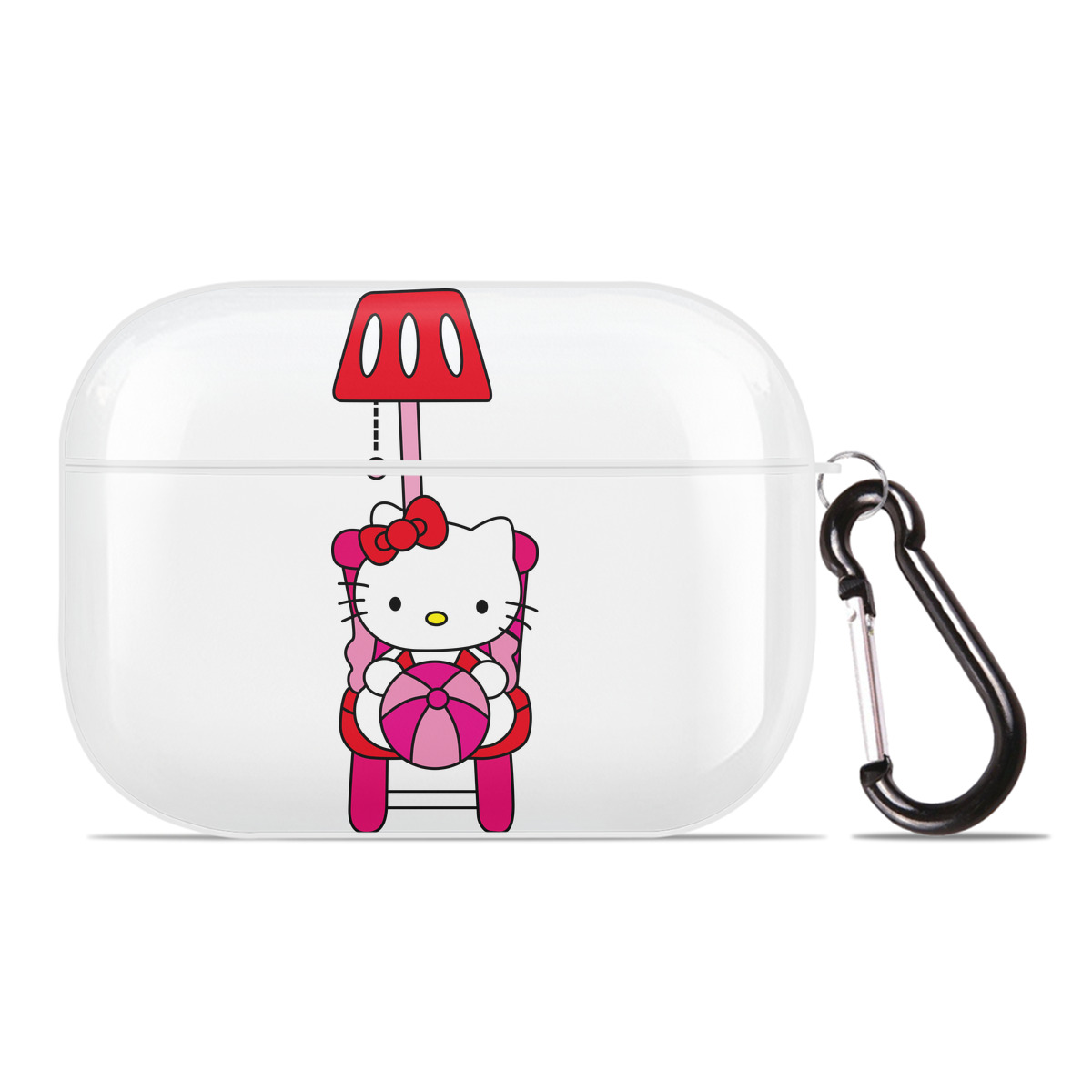 （画像用） Hello Kitty ハローキティ 【AirPods Pro用】ハードシェル保護ケース 耐衝撃・防指紋・カラビナ付き商品仕様