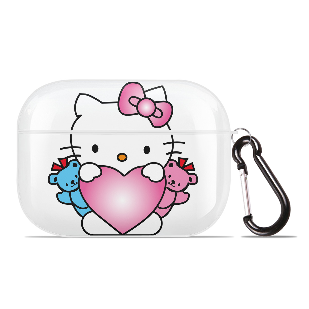 （画像用） Hello Kitty ハローキティ 【AirPods Pro用】ハードシェル保護ケース 耐衝撃・防指紋・カラビナ付き商品仕様