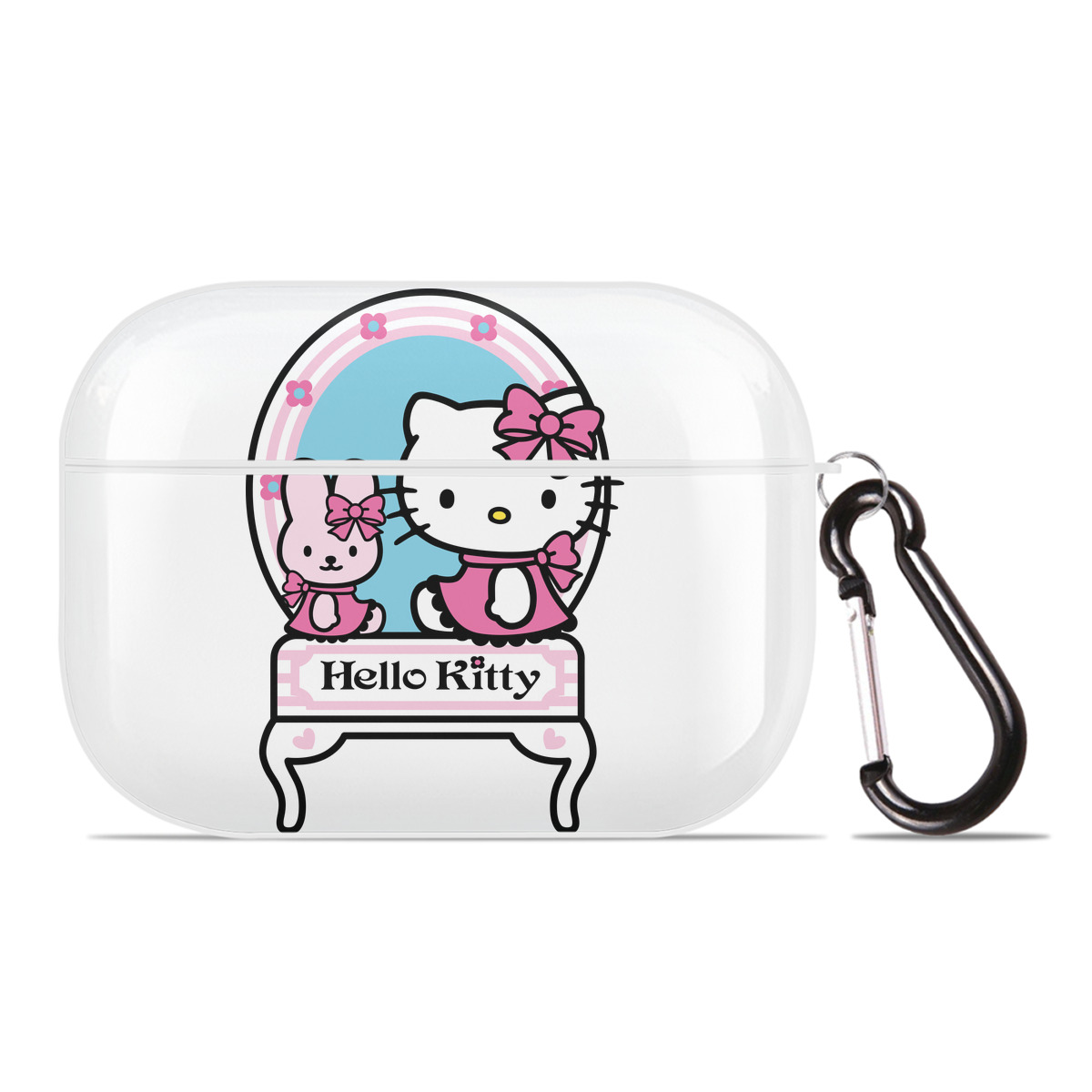 （画像用） Hello Kitty ハローキティ 【AirPods Pro用】ハードシェル保護ケース 耐衝撃・防指紋・カラビナ付き商品仕様