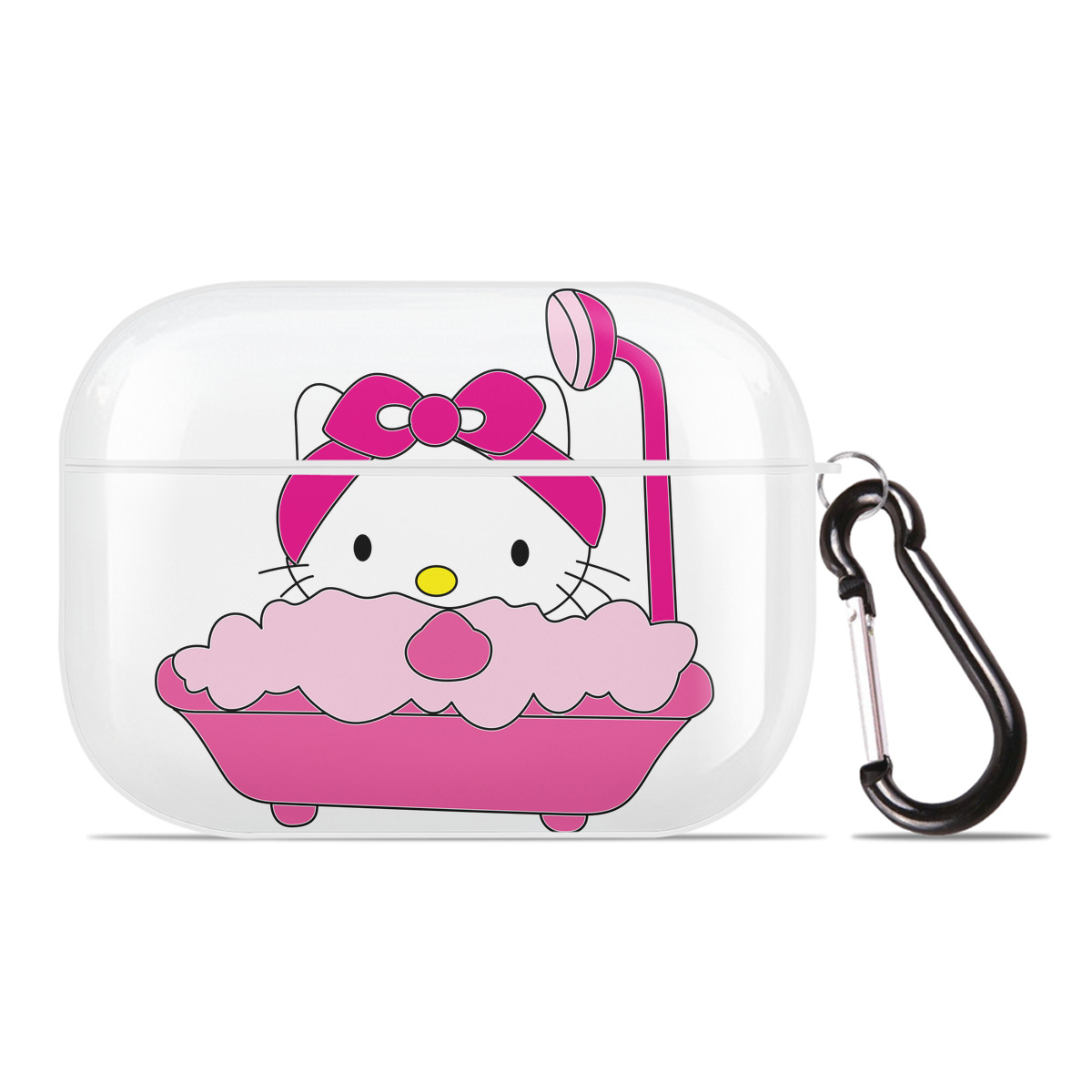 （画像用） Hello Kitty ハローキティ 【AirPods Pro用】ハードシェル保護ケース 耐衝撃・防指紋・カラビナ付き商品仕様
