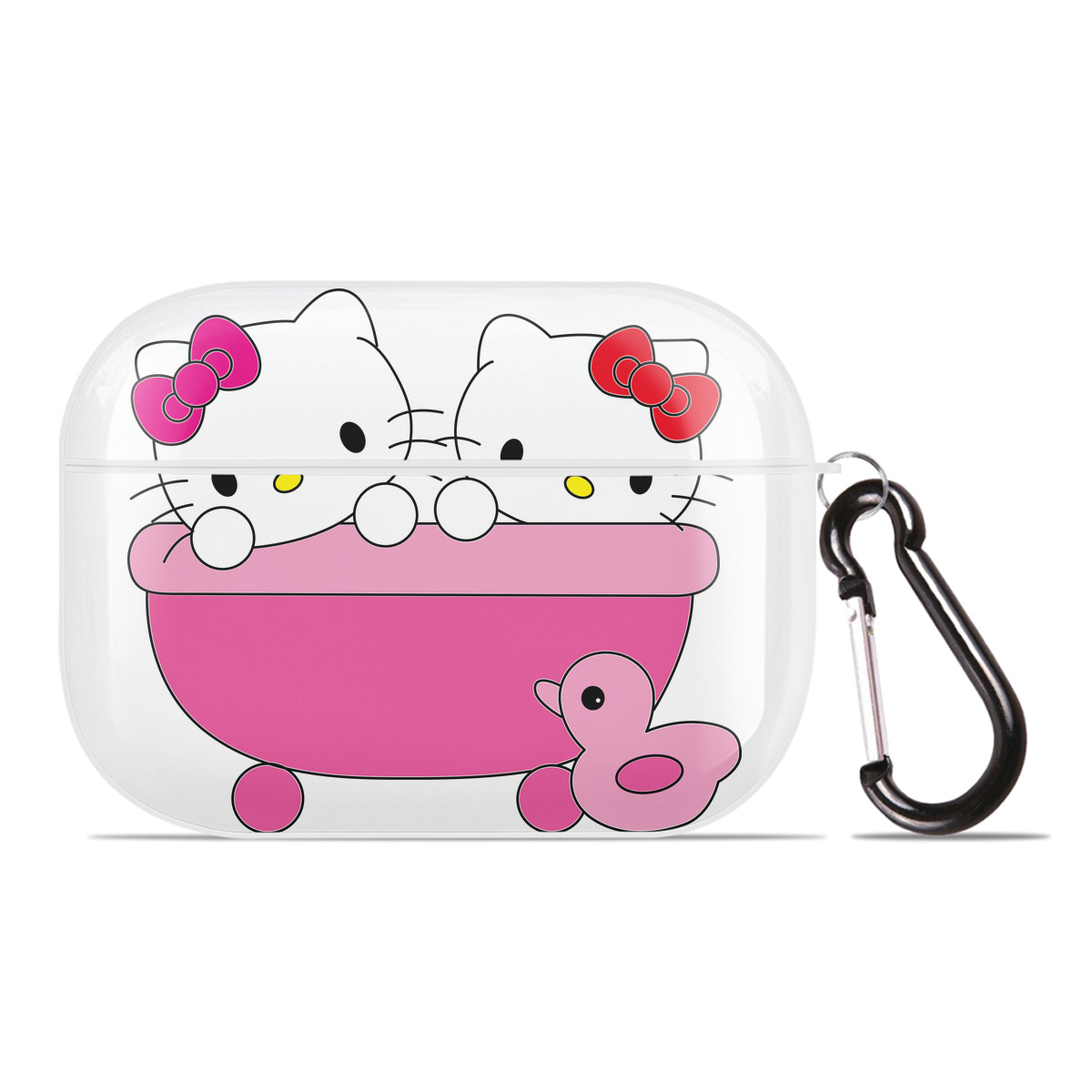 （画像用） Hello Kitty ハローキティ 【AirPods Pro用】ハードシェル保護ケース 耐衝撃・防指紋・カラビナ付き商品仕様