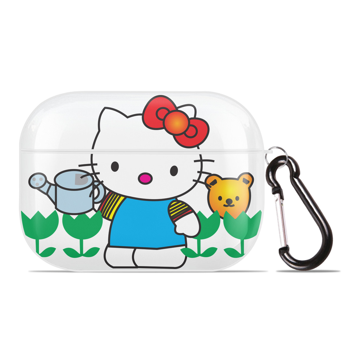 （画像用） Hello Kitty ハローキティ 【AirPods Pro用】ハードシェル保護ケース 耐衝撃・防指紋・カラビナ付き商品仕様