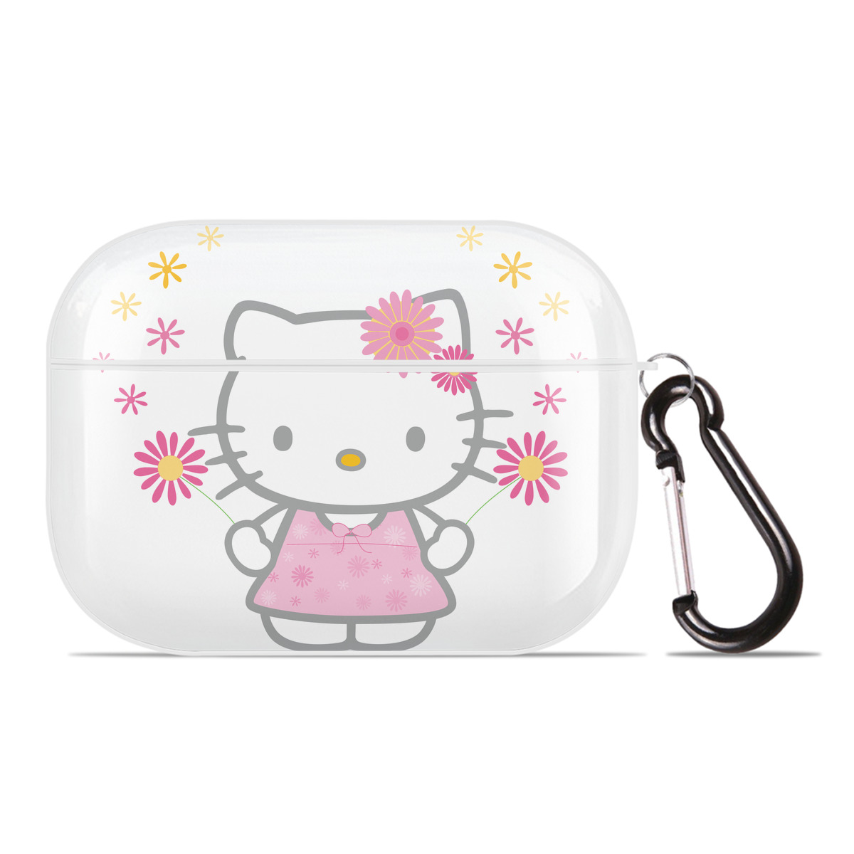 （画像用） Hello Kitty ハローキティ 【AirPods Pro用】ハードシェル保護ケース 耐衝撃・防指紋・カラビナ付き商品仕様