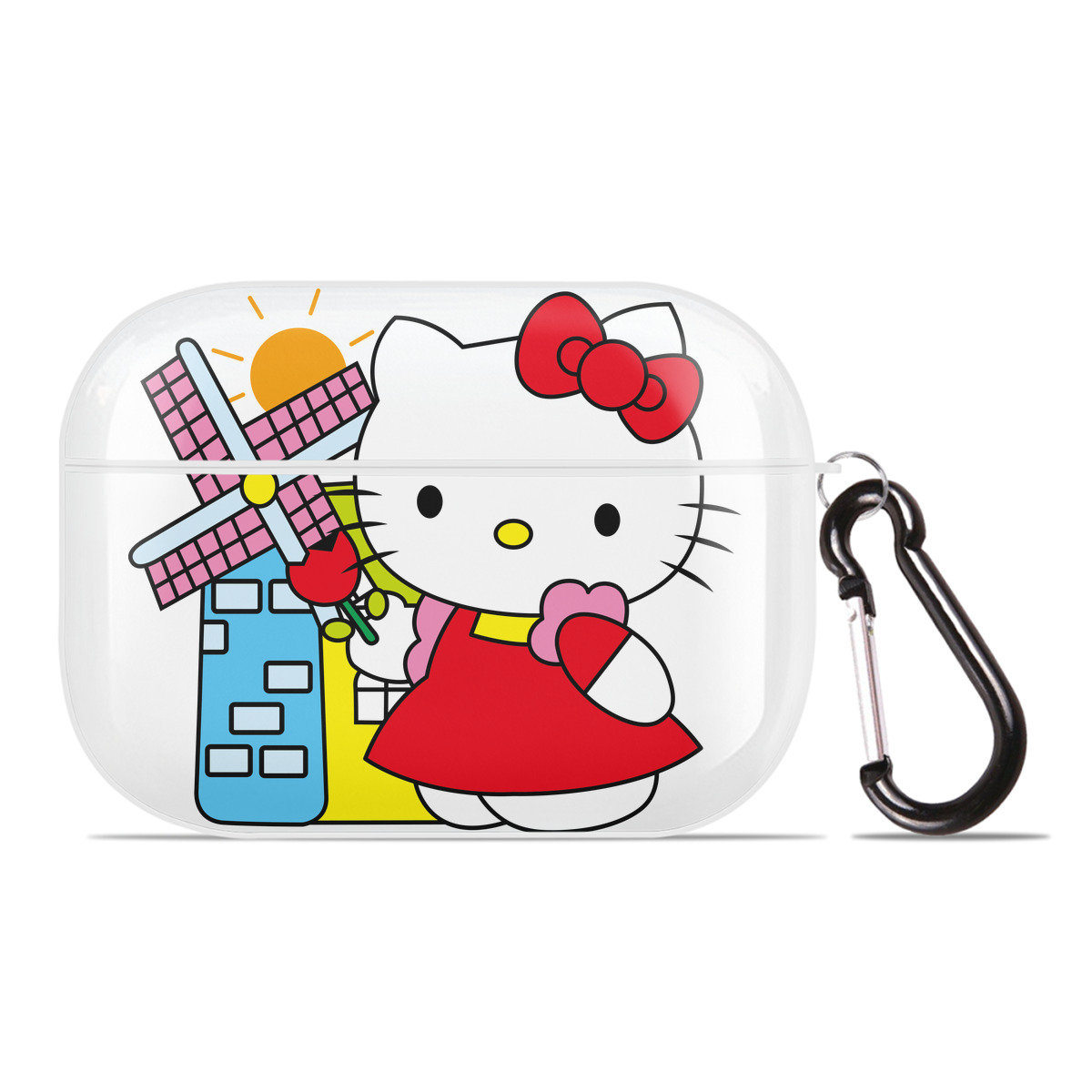 （画像用） Hello Kitty ハローキティ 【AirPods Pro用】ハードシェル保護ケース 耐衝撃・防指紋・カラビナ付き商品仕様