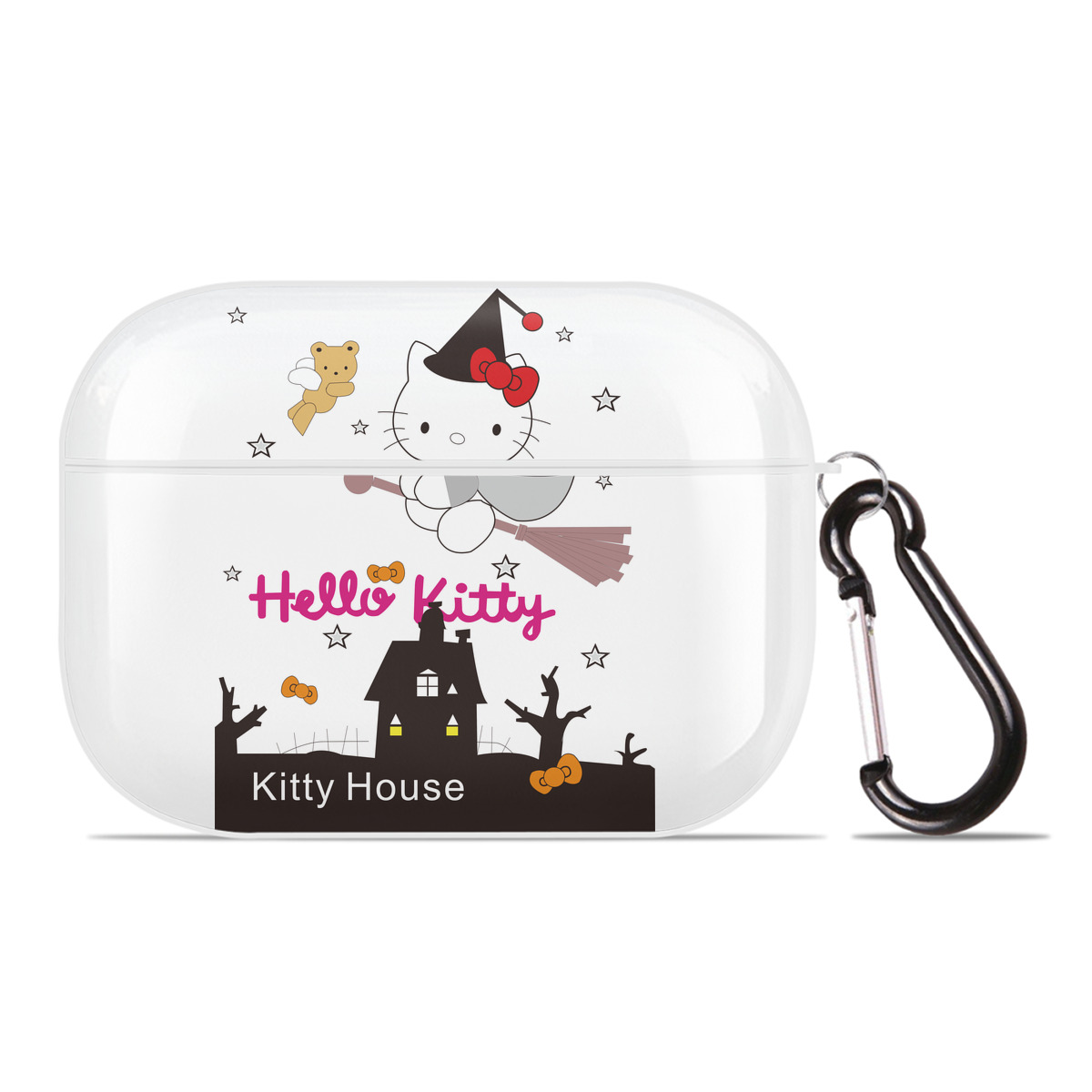 （画像用） Hello Kitty ハローキティ 【AirPods Pro用】ハードシェル保護ケース 耐衝撃・防指紋・カラビナ付き商品仕様