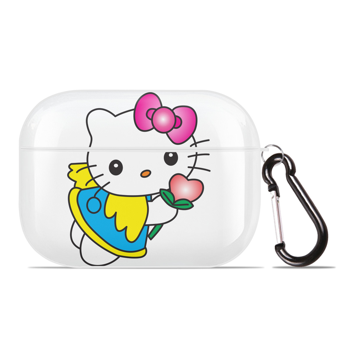（画像用） Hello Kitty ハローキティ 【AirPods Pro用】ハードシェル保護ケース 耐衝撃・防指紋・カラビナ付き商品仕様