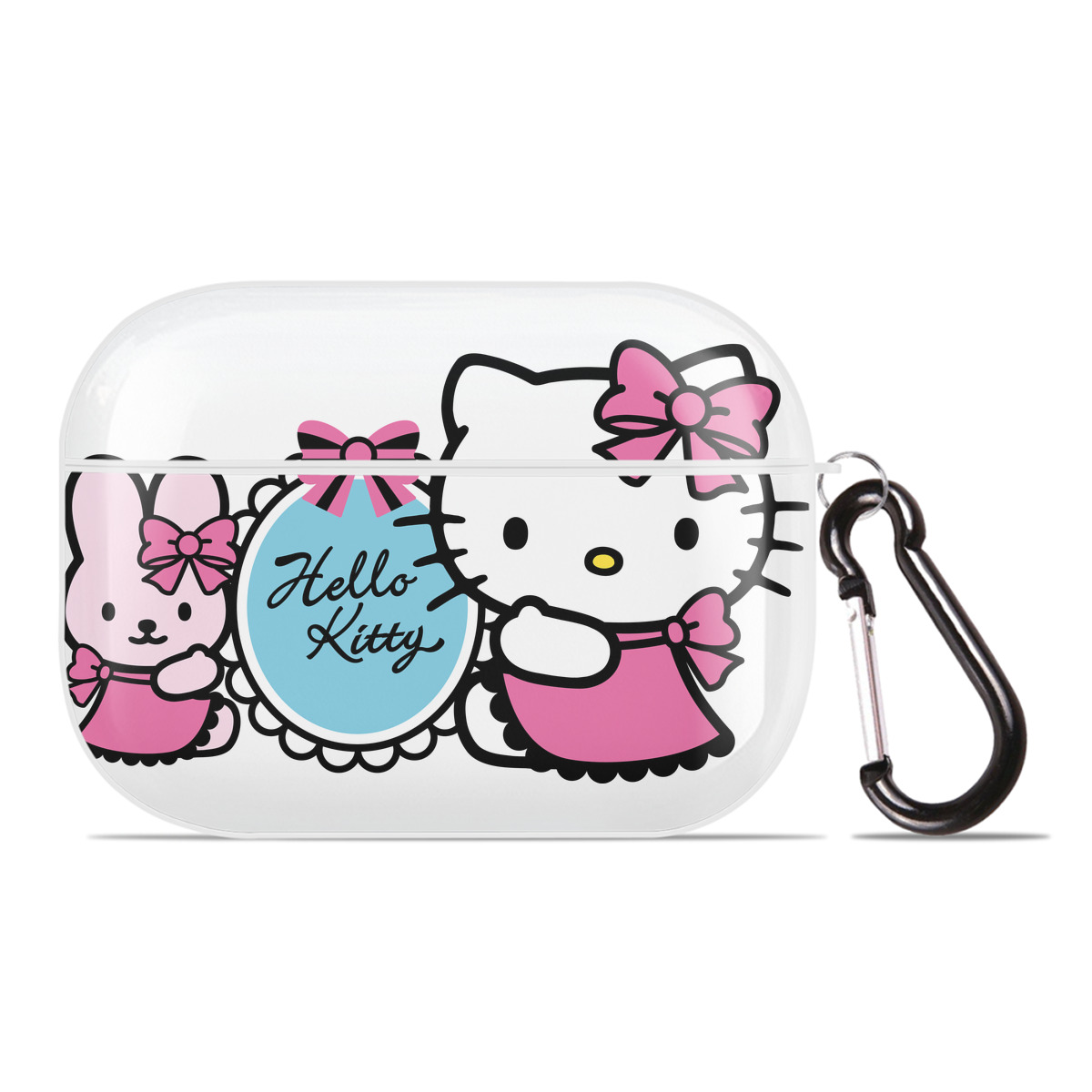 （画像用） Hello Kitty ハローキティ 【AirPods Pro用】ハードシェル保護ケース 耐衝撃・防指紋・カラビナ付き商品仕様