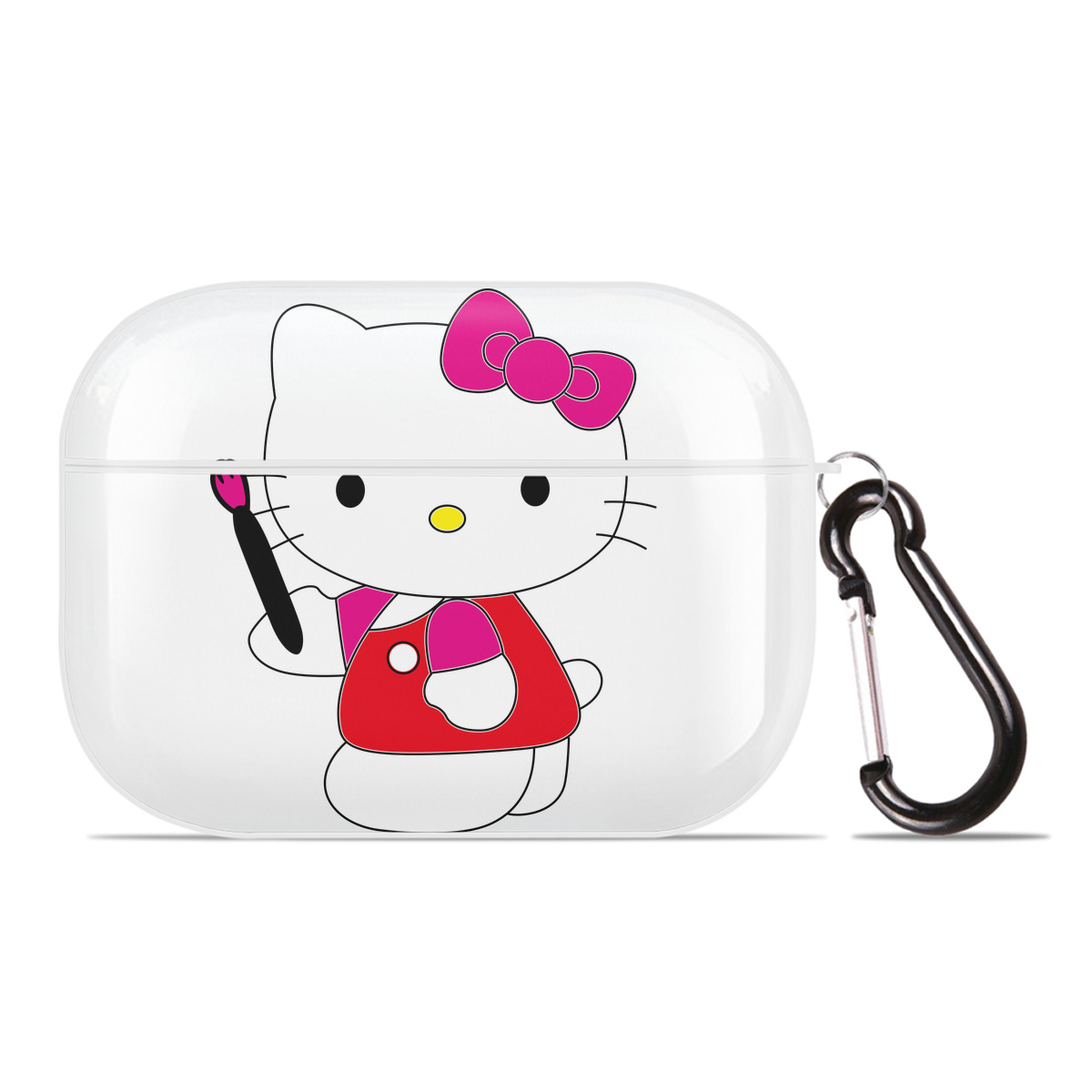 （画像用） Hello Kitty ハローキティ 【AirPods Pro用】ハードシェル保護ケース 耐衝撃・防指紋・カラビナ付き商品仕様