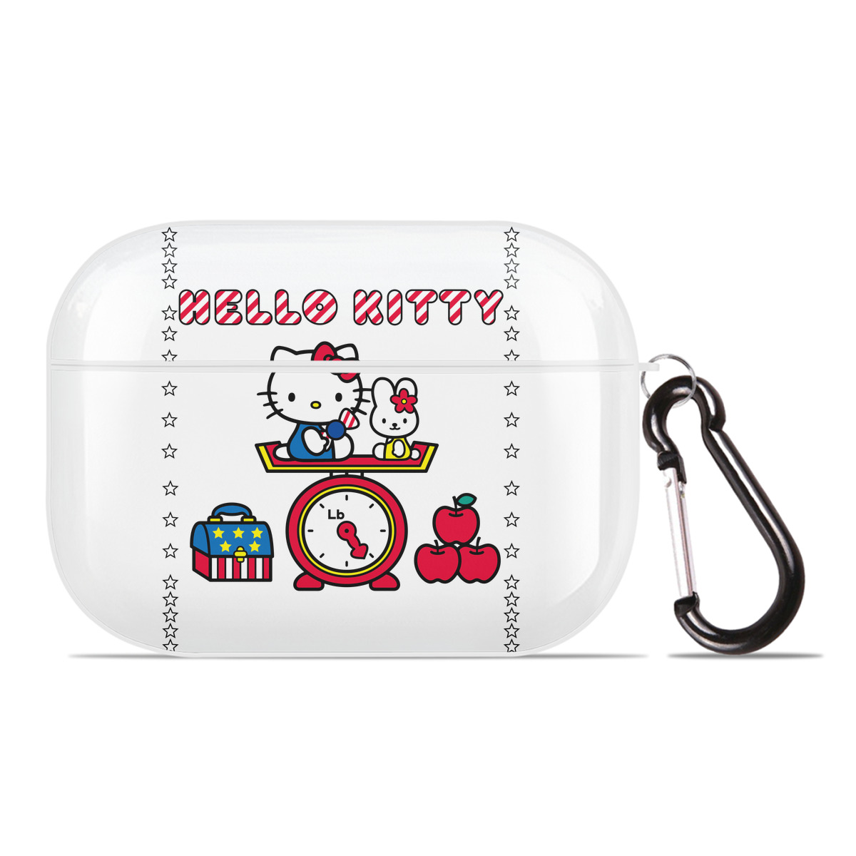 （画像用） Hello Kitty ハローキティ 【AirPods Pro用】ハードシェル保護ケース 耐衝撃・防指紋・カラビナ付き商品仕様