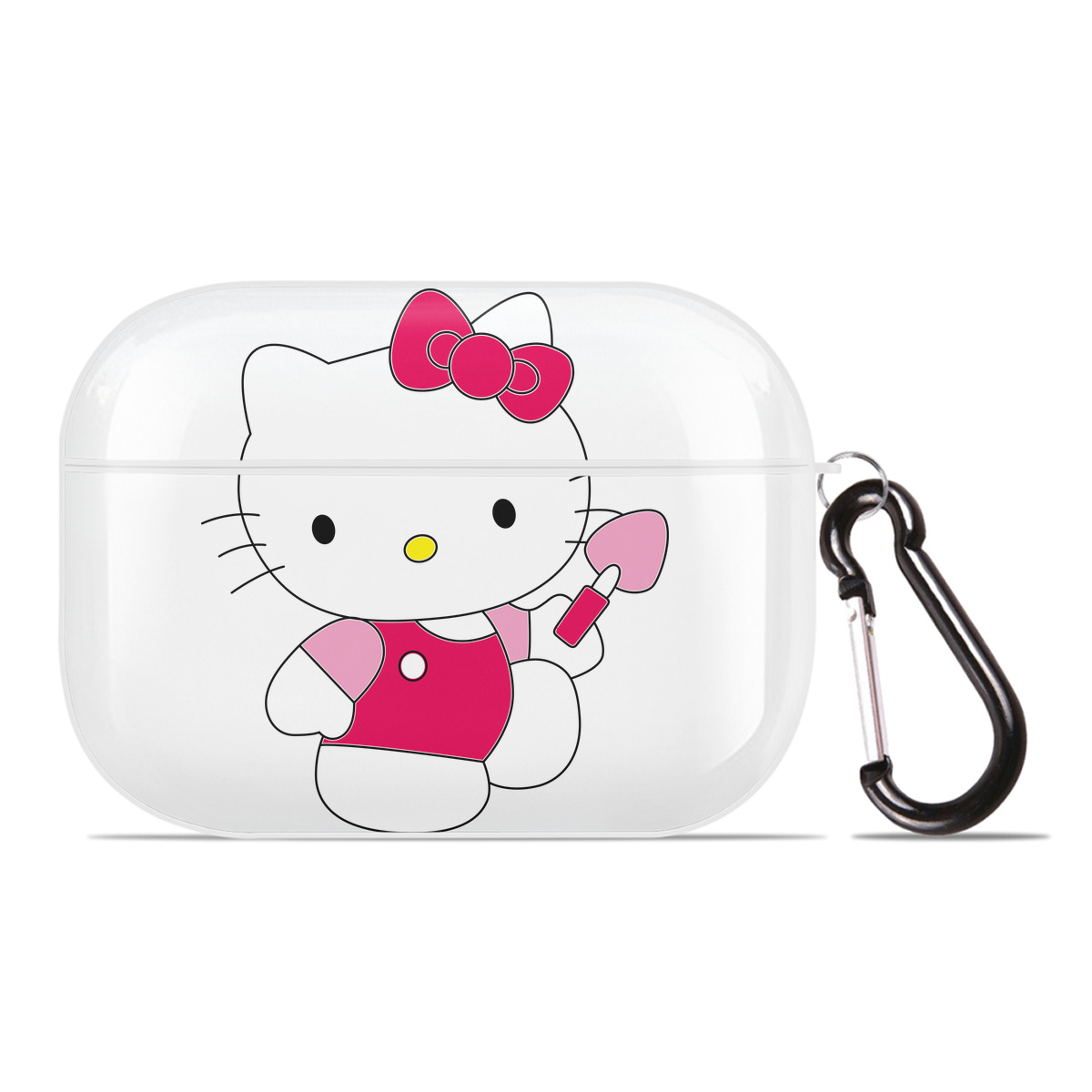 （画像用） Hello Kitty ハローキティ 【AirPods Pro用】ハードシェル保護ケース 耐衝撃・防指紋・カラビナ付き商品仕様