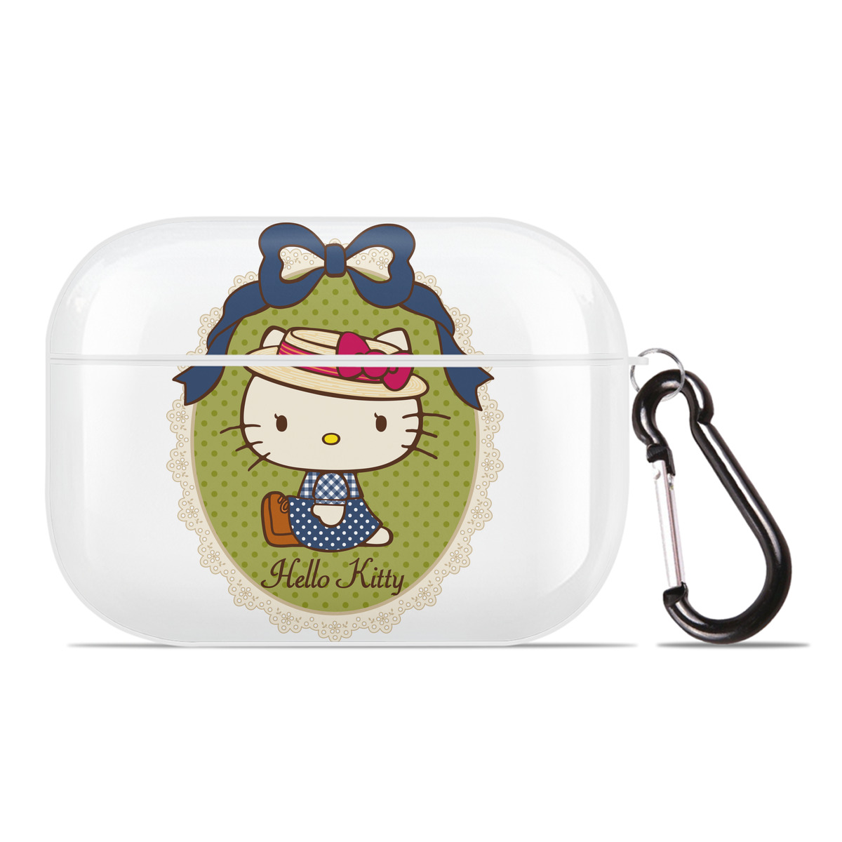 （画像用） Hello Kitty ハローキティ 【AirPods Pro用】ハードシェル保護ケース 耐衝撃・防指紋・カラビナ付き商品仕様