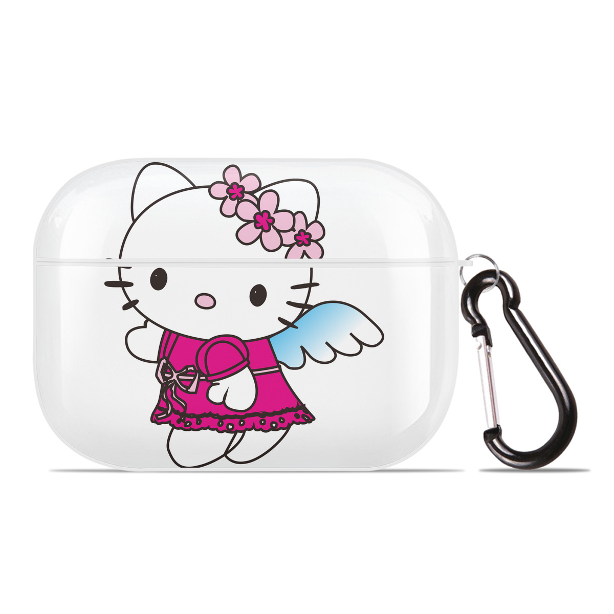 （画像用） Hello Kitty ハローキティ 【AirPods Pro用】ハードシェル保護ケース 耐衝撃・防指紋・カラビナ付き商品仕様