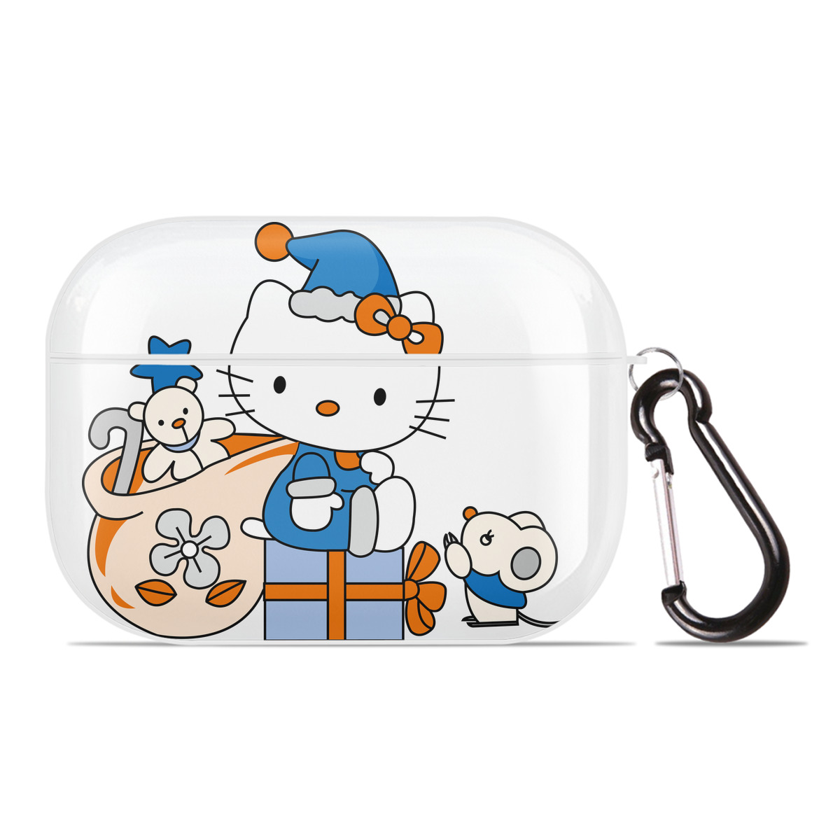 （画像用） Hello Kitty ハローキティ 【AirPods Pro用】ハードシェル保護ケース 耐衝撃・防指紋・カラビナ付き商品仕様