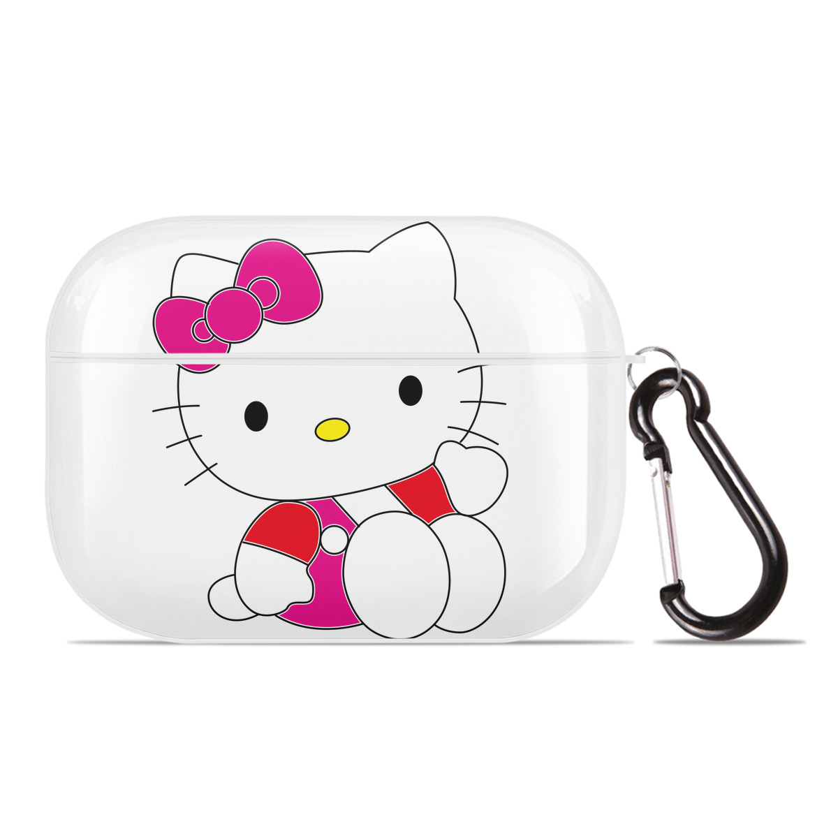（画像用） Hello Kitty ハローキティ 【AirPods Pro用】ハードシェル保護ケース 耐衝撃・防指紋・カラビナ付き商品仕様