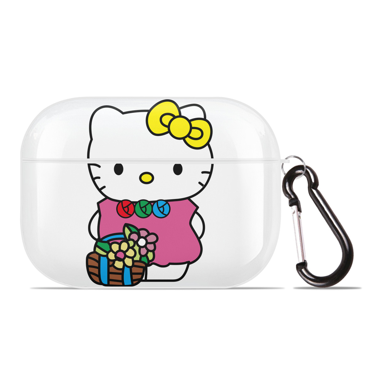 （画像用） Hello Kitty ハローキティ 【AirPods Pro用】ハードシェル保護ケース 耐衝撃・防指紋・カラビナ付き商品仕様