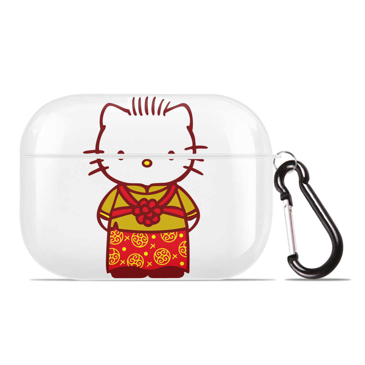 （画像用） Hello Kitty ハローキティ 【AirPods Pro用】ハードシェル保護ケース 耐衝撃・防指紋・カラビナ付き商品仕様