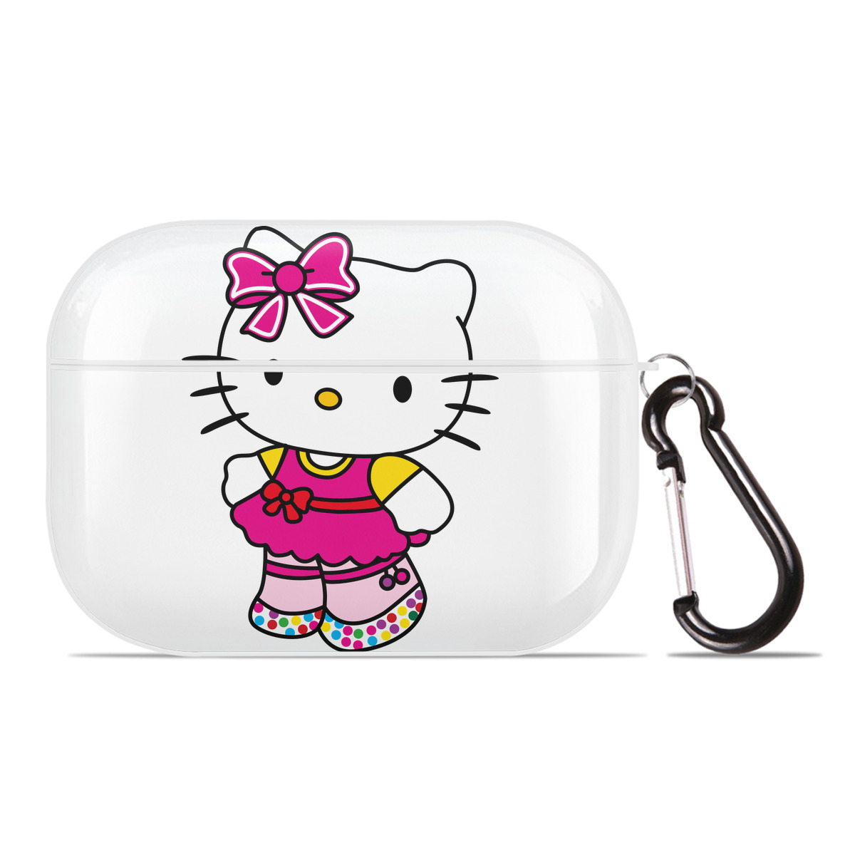 （画像用） Hello Kitty ハローキティ 【AirPods Pro用】ハードシェル保護ケース 耐衝撃・防指紋・カラビナ付き商品仕様