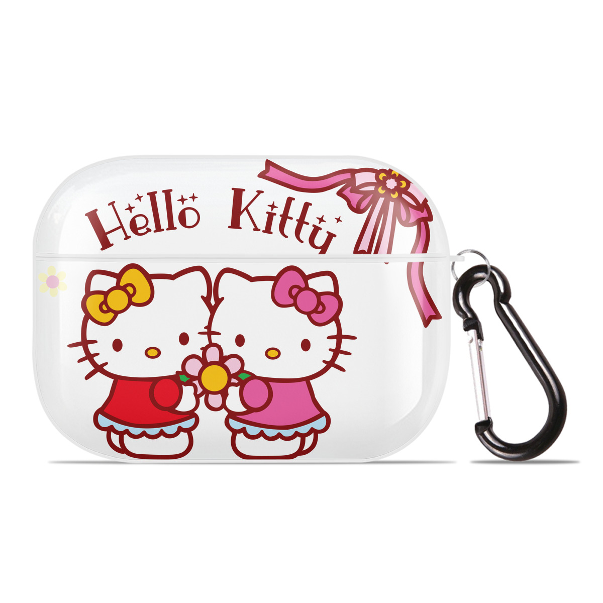 （画像用） Hello Kitty ハローキティ 【AirPods Pro用】ハードシェル保護ケース 耐衝撃・防指紋・カラビナ付き商品仕様