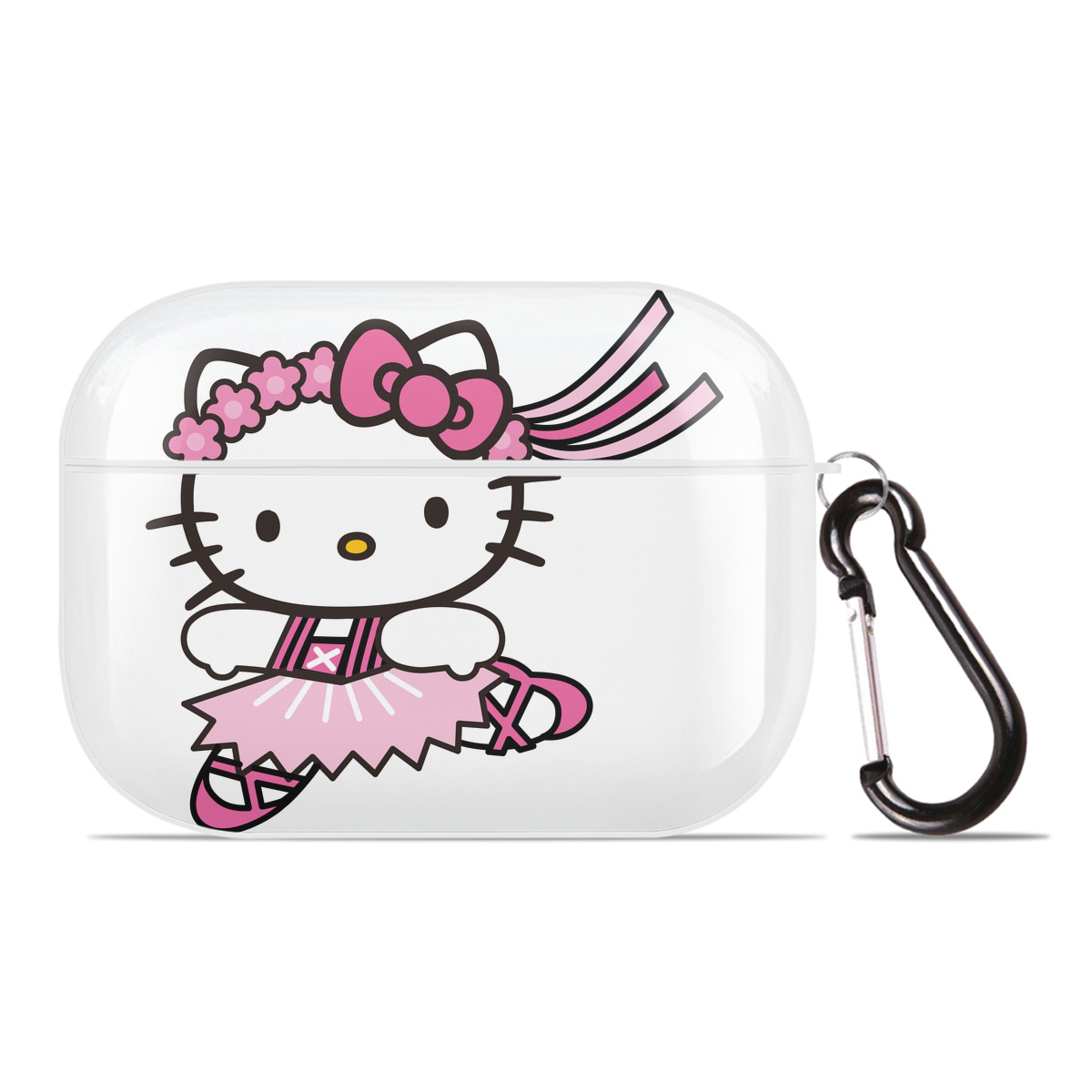 （画像用） Hello Kitty ハローキティ 【AirPods Pro用】ハードシェル保護ケース 耐衝撃・防指紋・カラビナ付き商品仕様