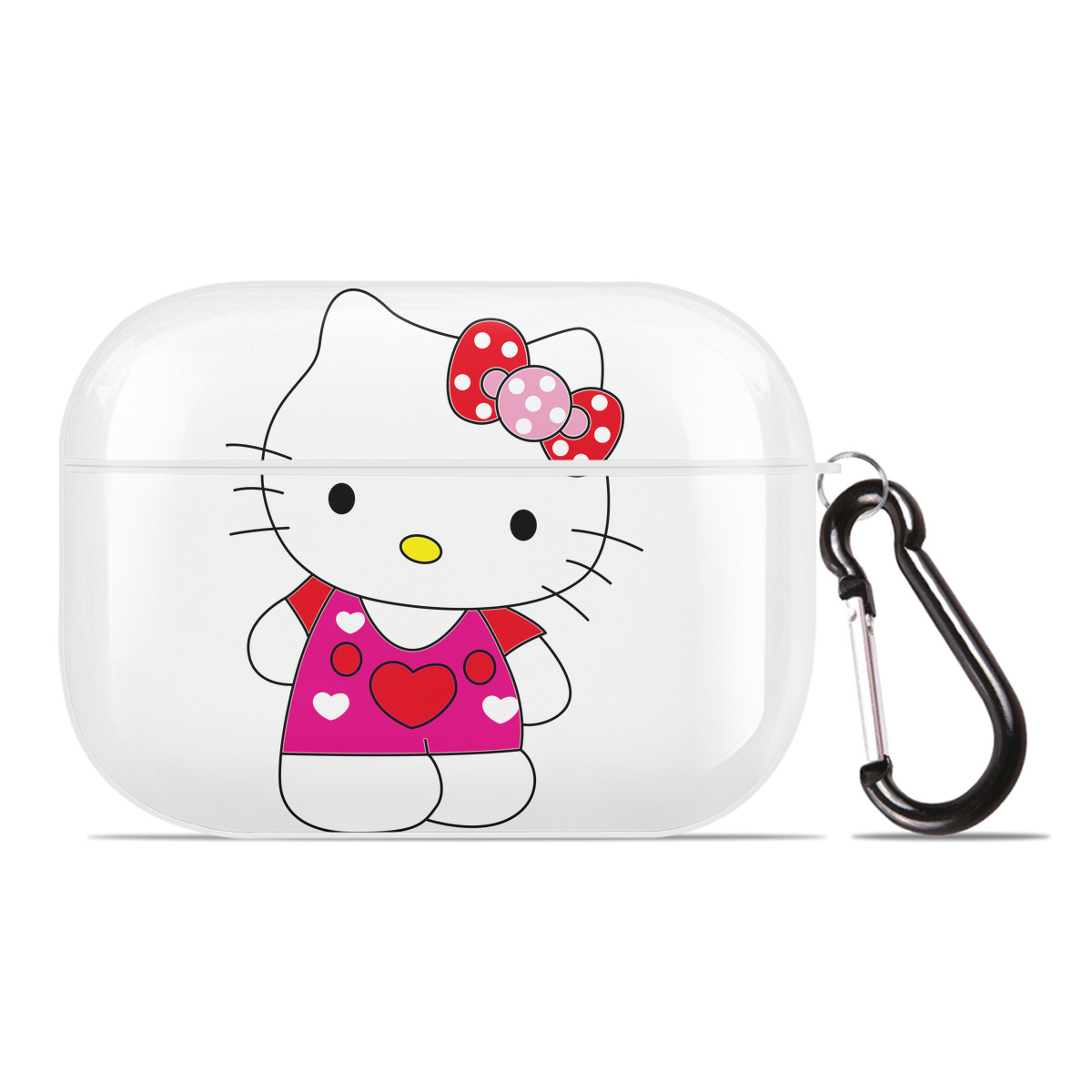 （画像用） Hello Kitty ハローキティ 【AirPods Pro用】ハードシェル保護ケース 耐衝撃・防指紋・カラビナ付き商品仕様